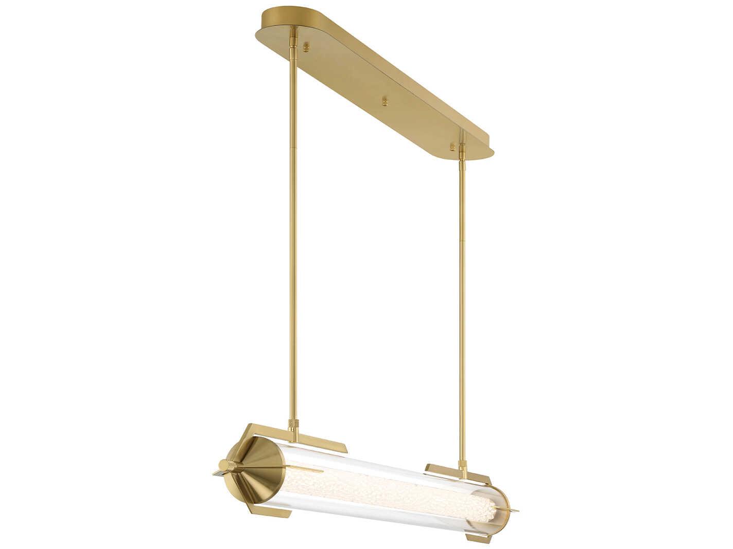Eurofase Espada 1-Light Gold Crystal Glass Linear Island Pendant