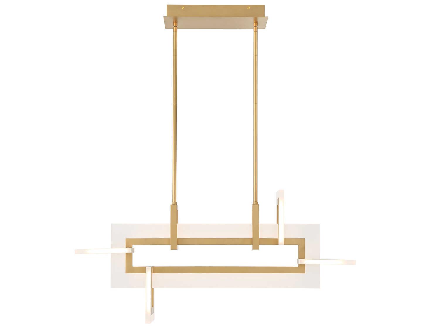 Eurofase Inizio 1-Light Gold LED Geometric Linear Island Pendant