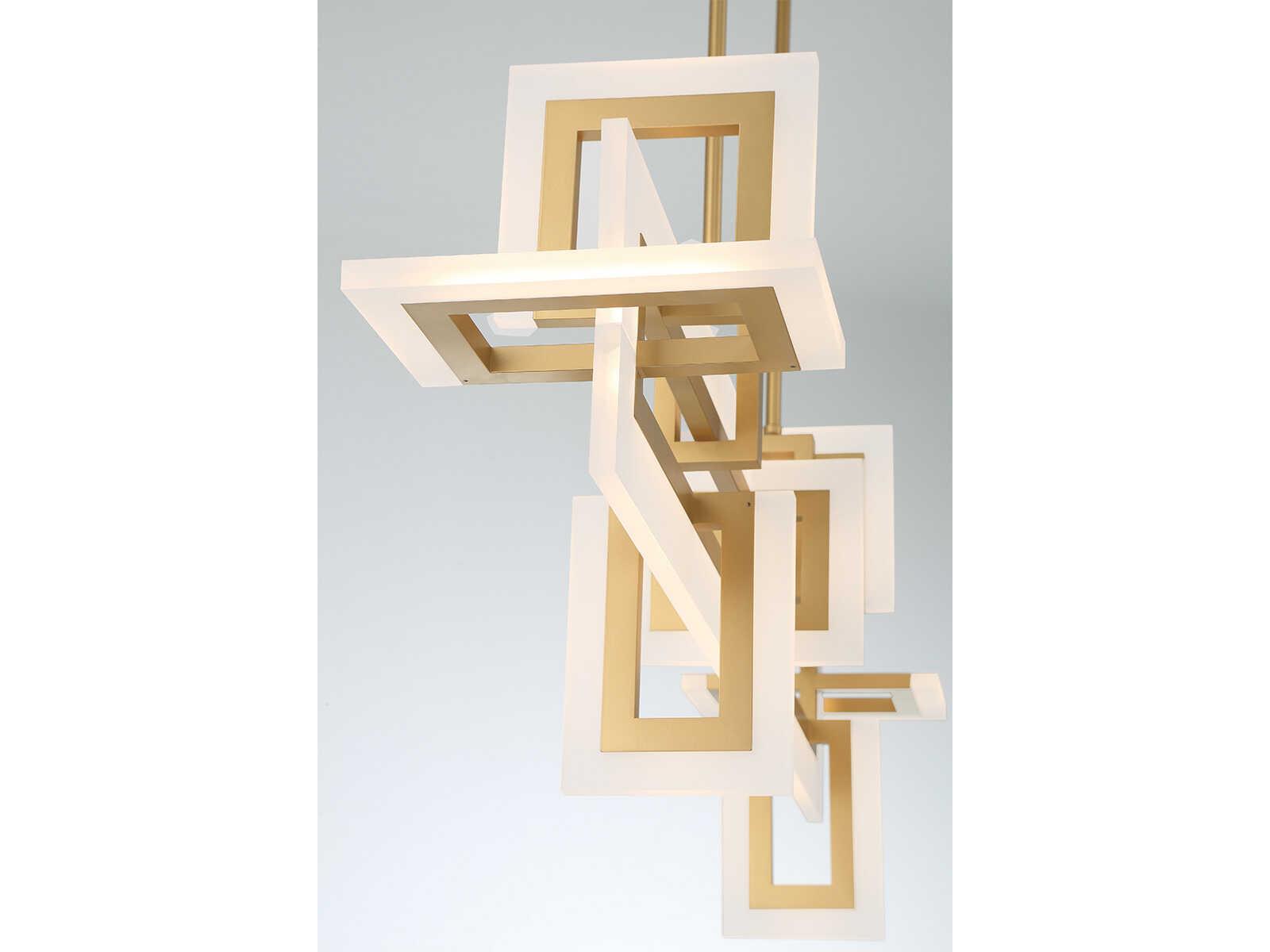 Eurofase Inizio 1-Light Gold LED Geometric Linear Island Pendant