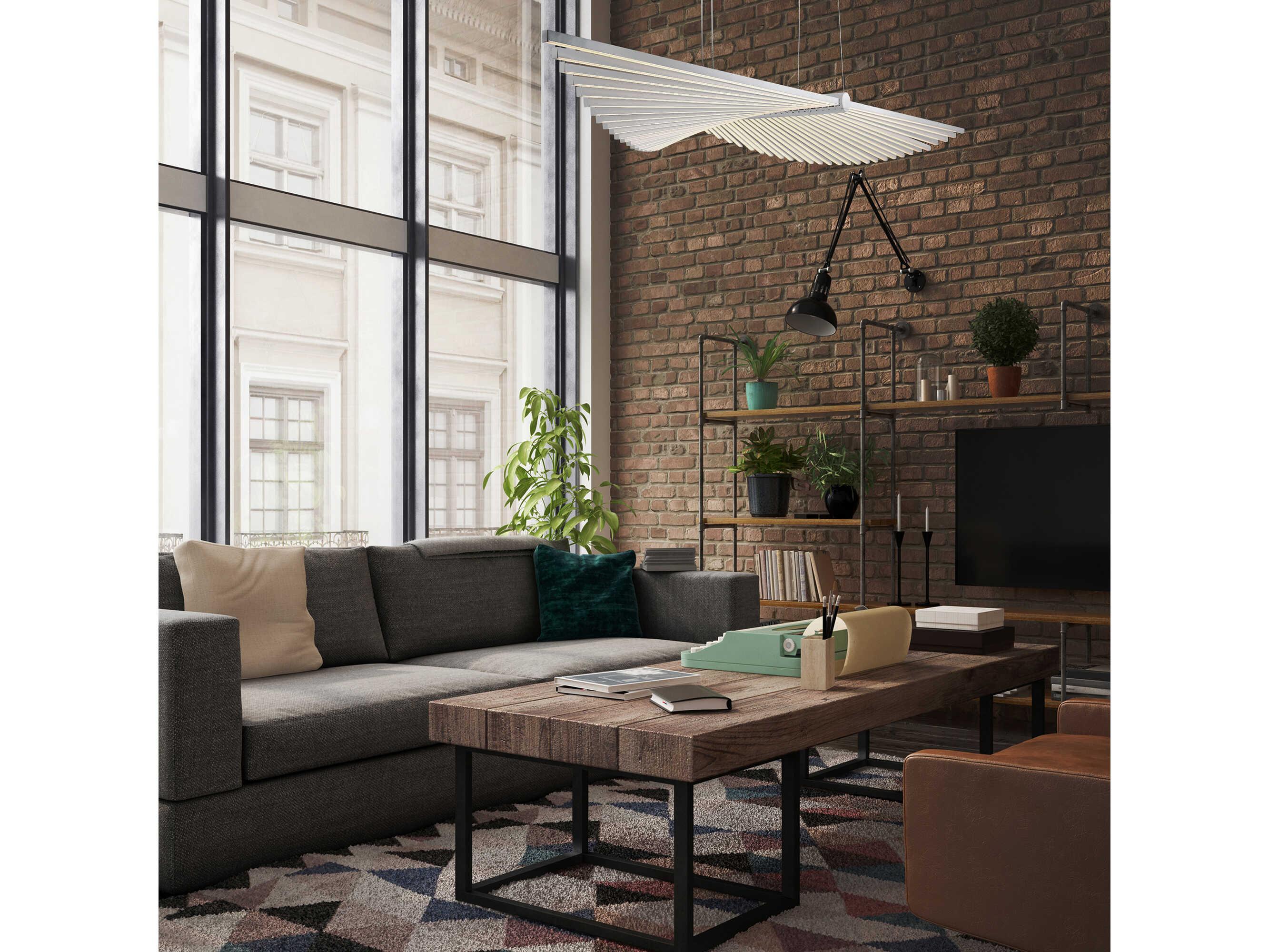 Eurofase Seraph 1-Light White Linear Island Pendant