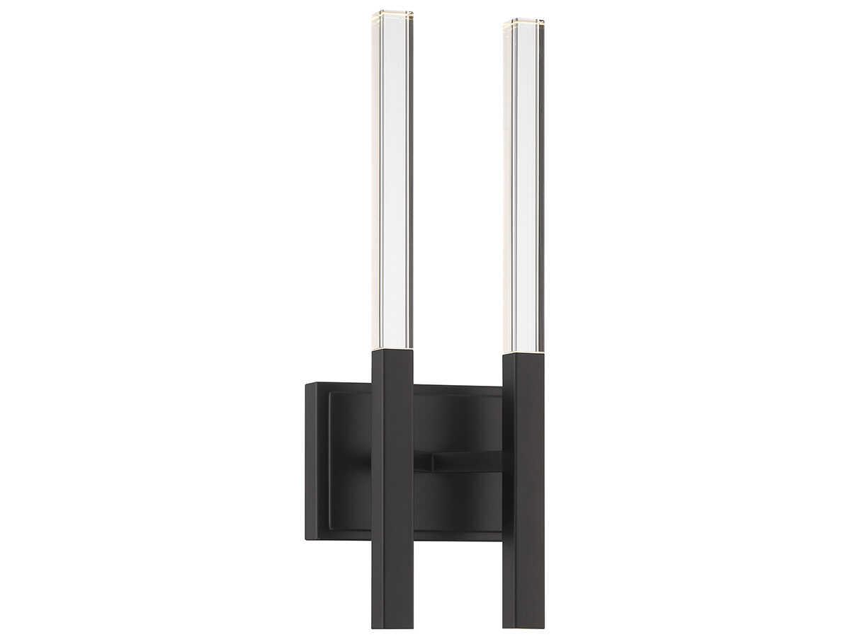 Eurofase Benicio 4-Light Black Glass LED Wall Sconce