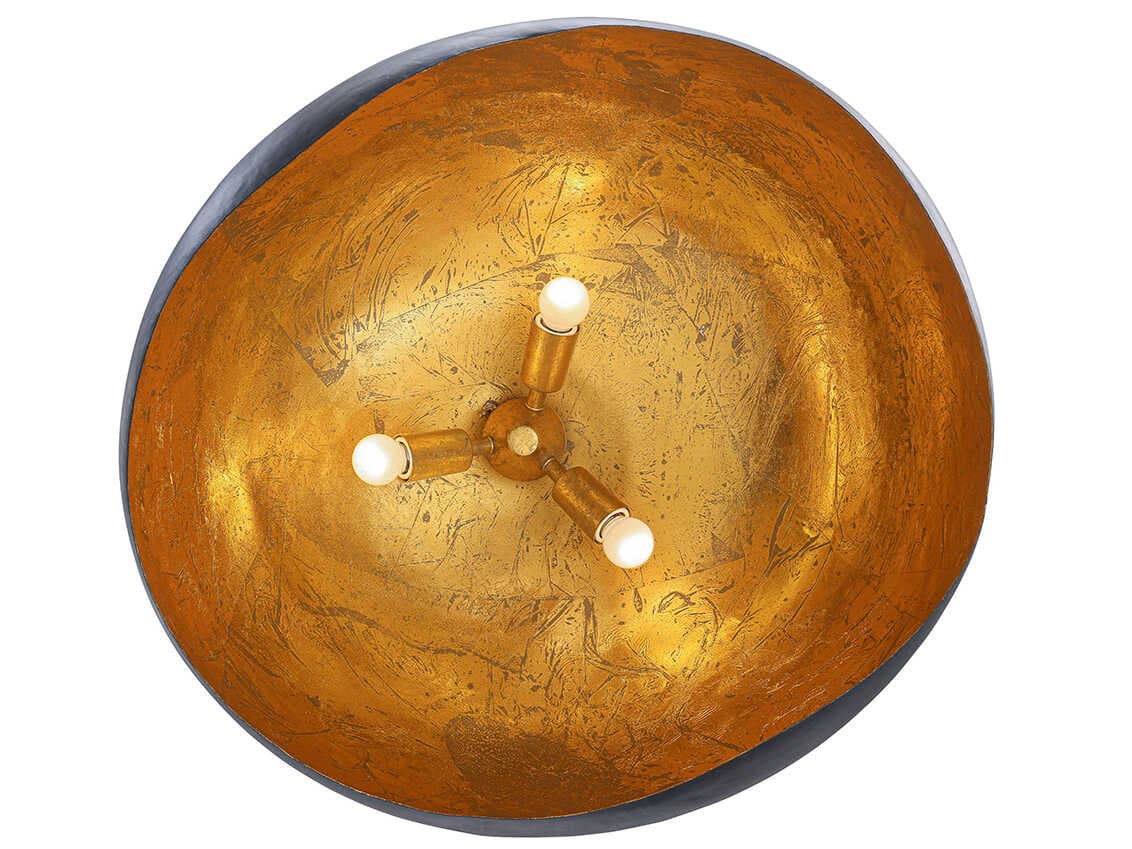 Eurofase Baleia 4-Light White Gold Foil Dome Pendant