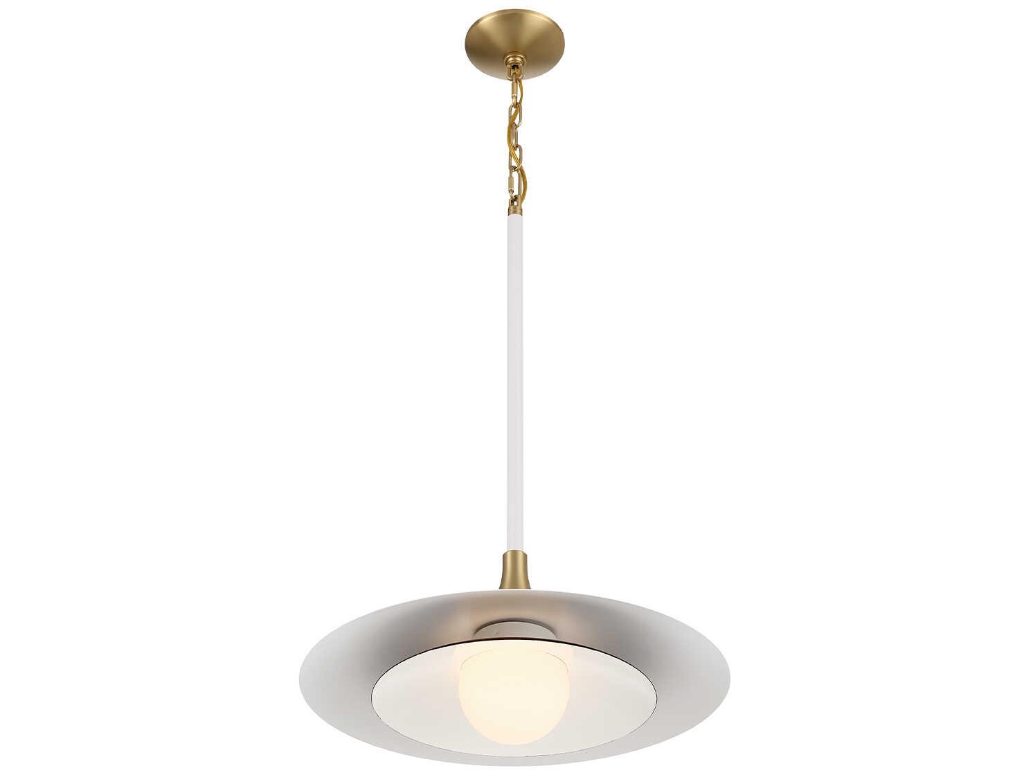 Eurofase Welsh 1-Light White Black Glass LED Pendant