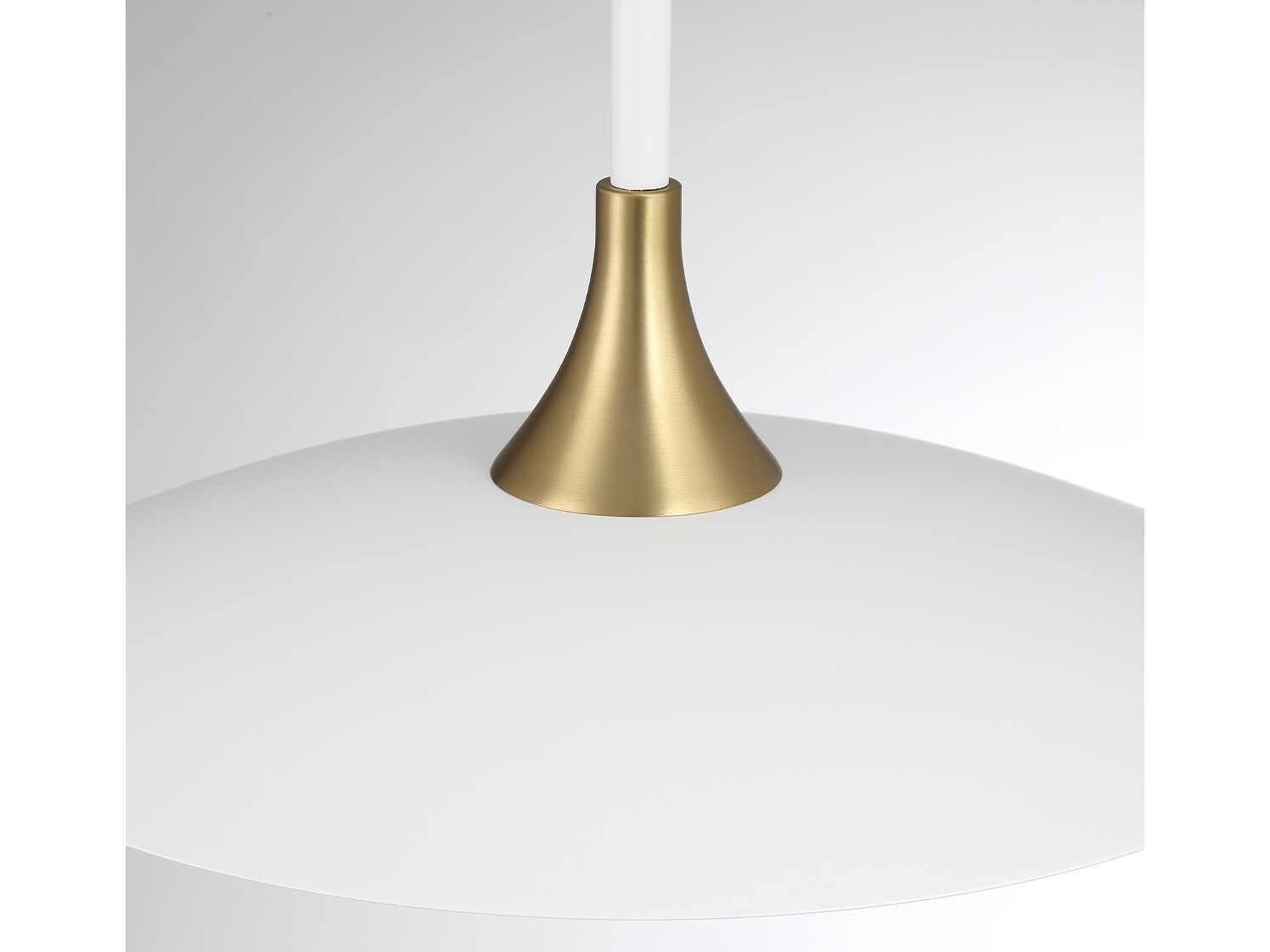 Eurofase Welsh 1-Light White Black Glass LED Pendant