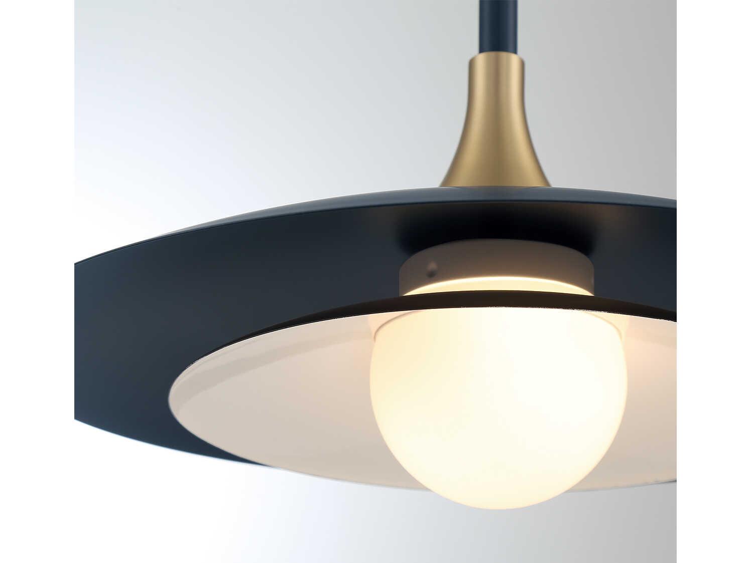 Eurofase Welsh 1-Light Blue Black Glass LED Pendant