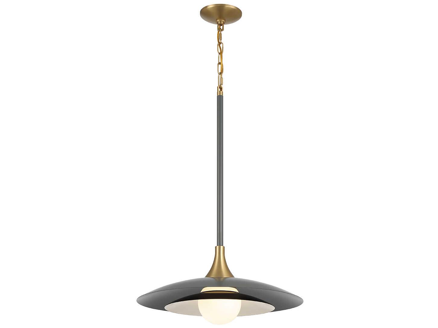 Eurofase Welsh 1-Light Gray Black Glass LED Pendant