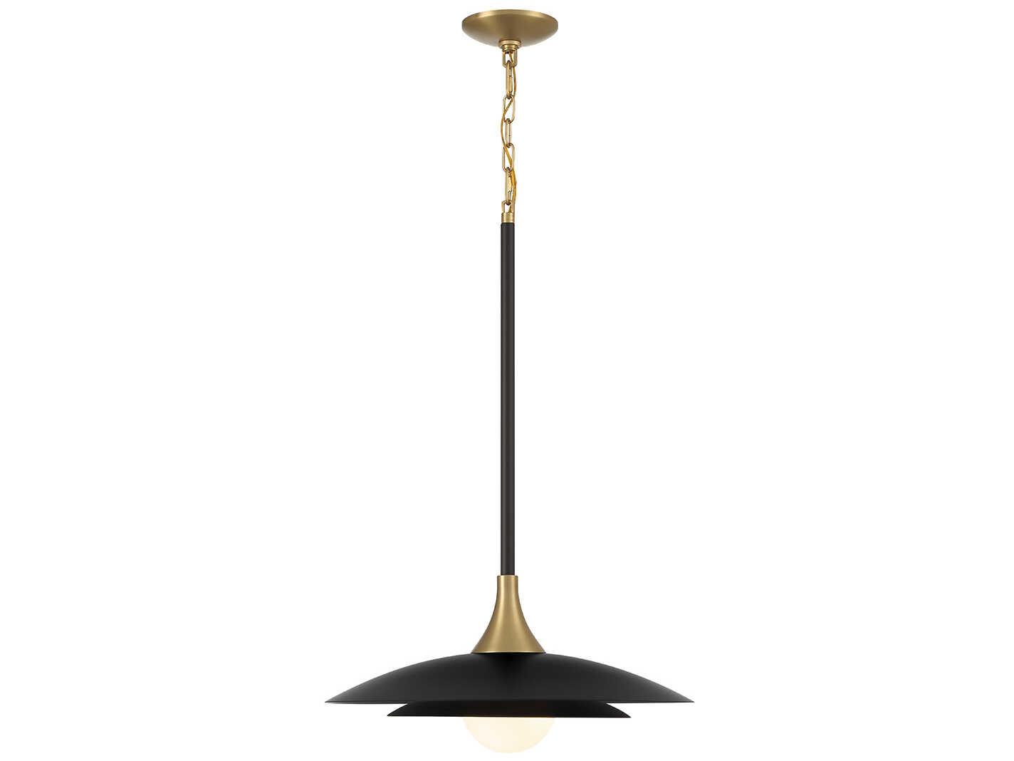 Eurofase Welsh 1-Light Black Glass LED Pendant