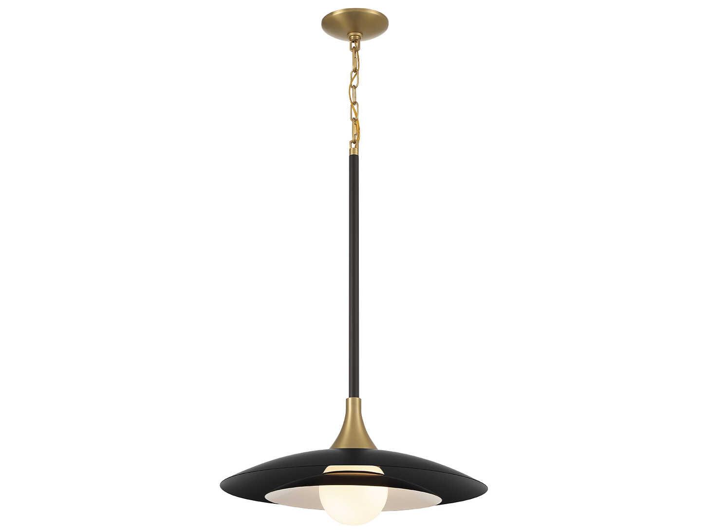 Eurofase Welsh 1-Light Black Glass LED Pendant