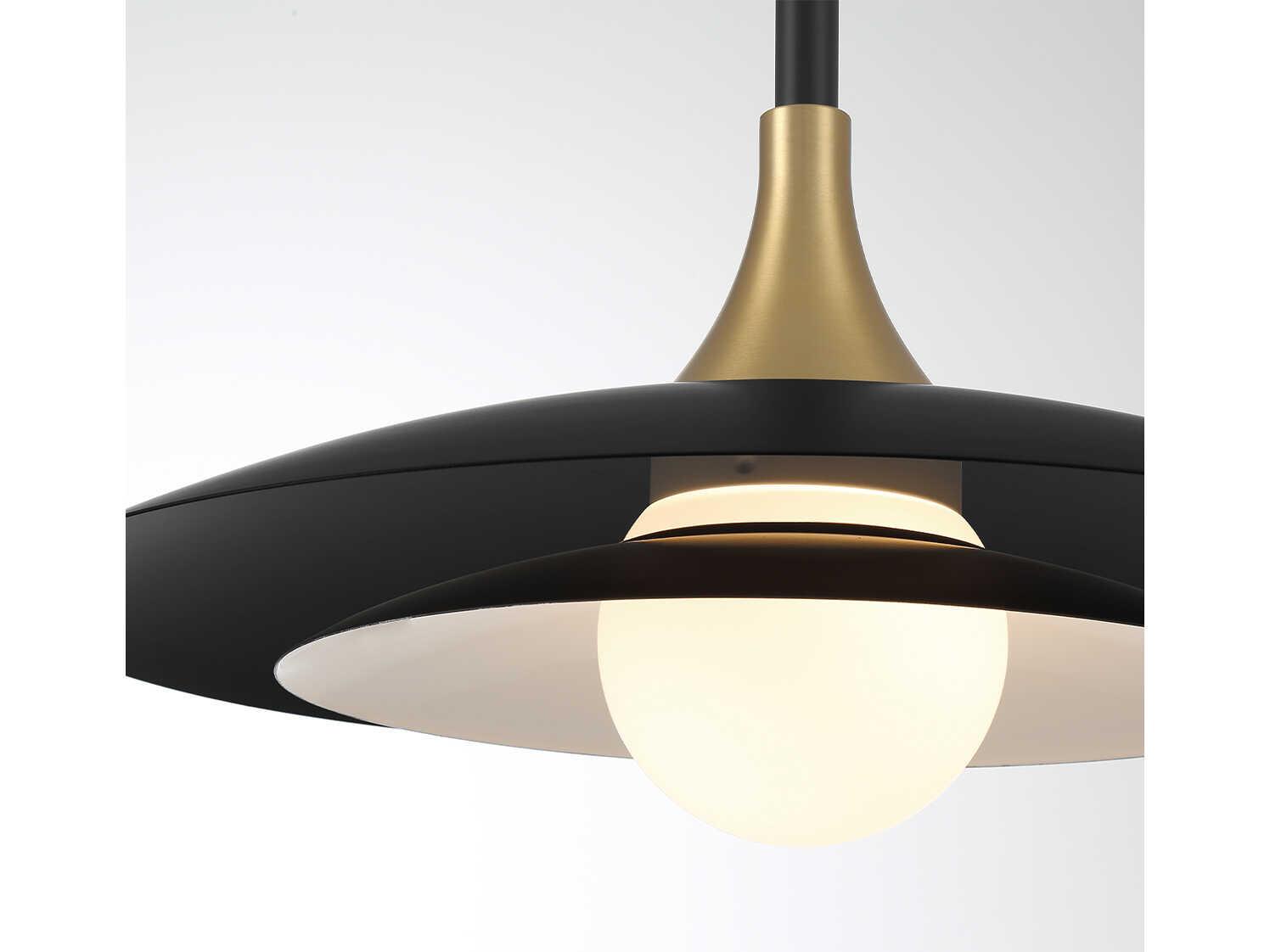 Eurofase Welsh 1-Light Black Glass LED Pendant