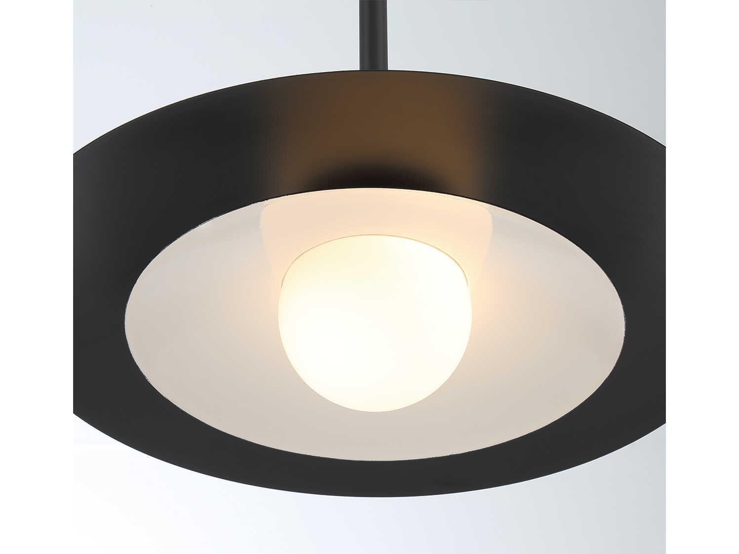 Eurofase Welsh 1-Light Black Glass LED Pendant