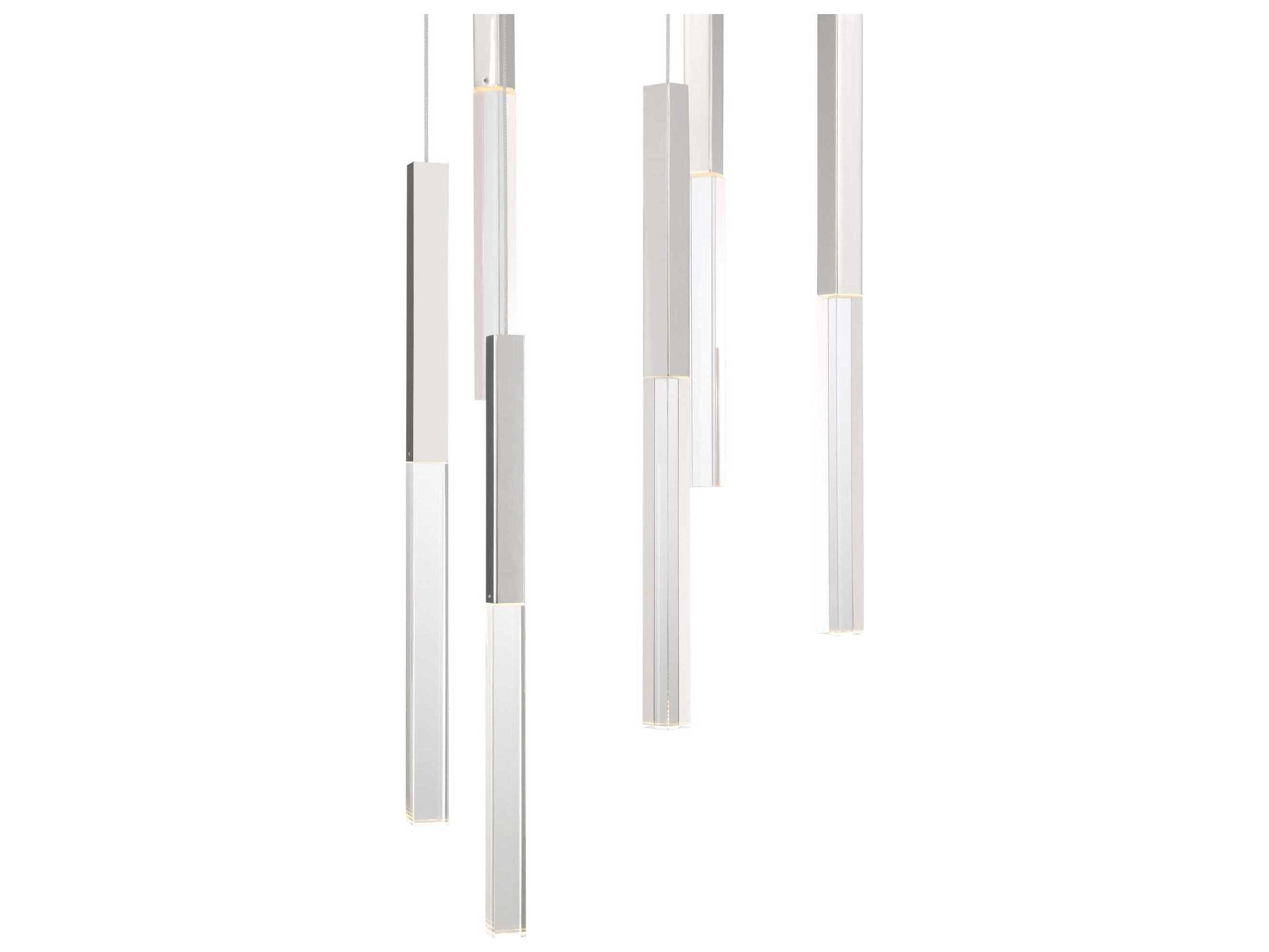 Eurofase Benicio 11-Light Nickel Geometric Linear Pendant
