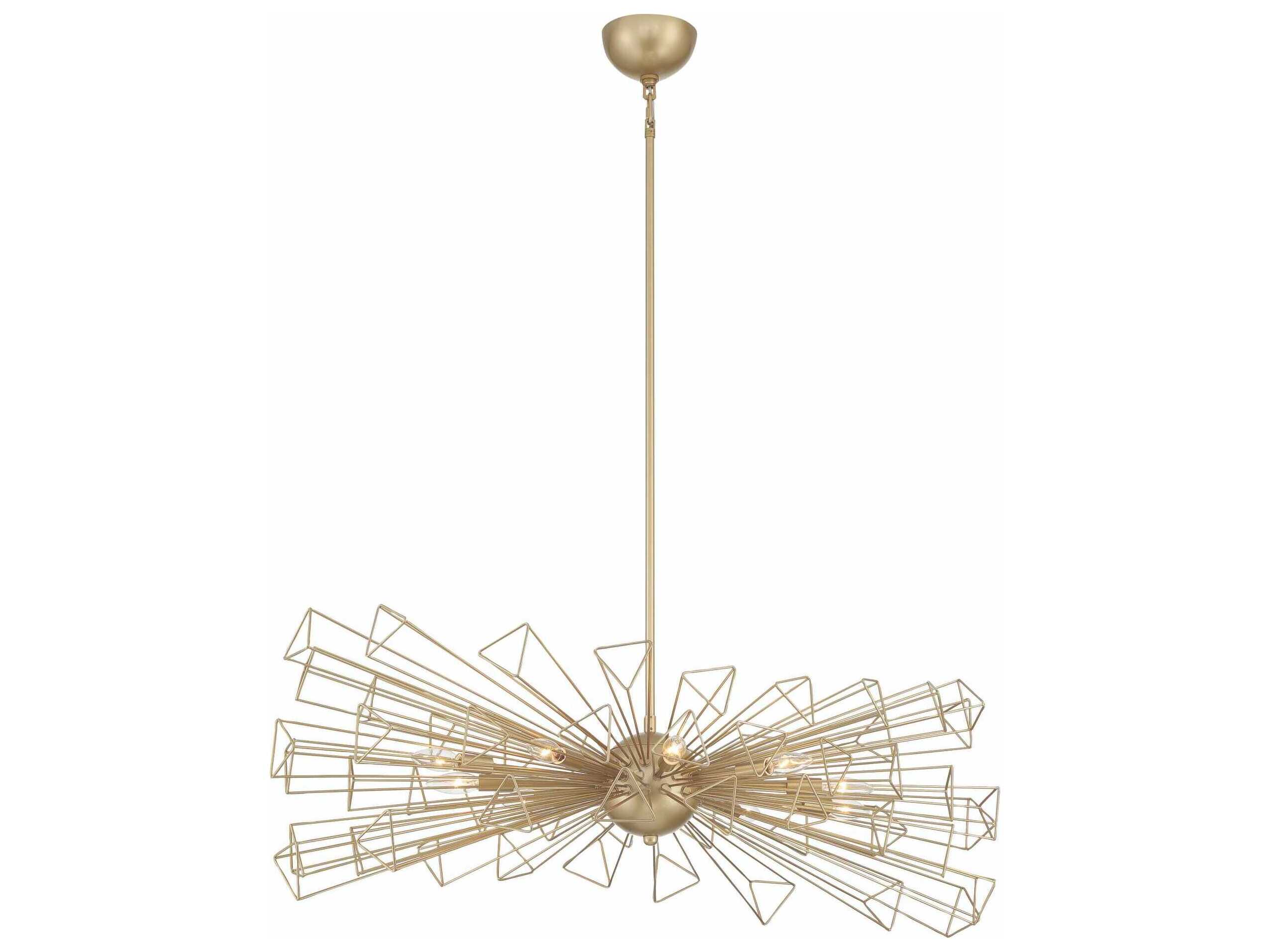 Eurofase Dendelio 10-Light Gold Geometric Sputnik Island Pendant