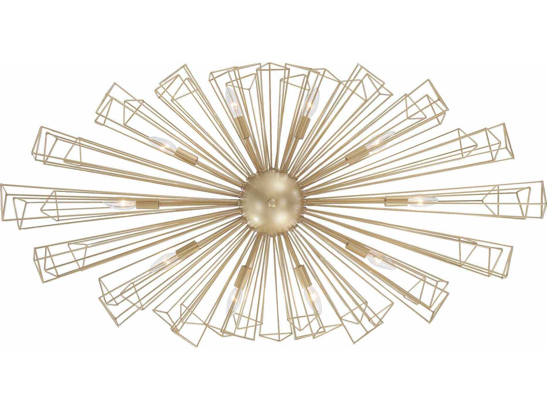 Eurofase Dendelio 10-Light Gold Geometric Sputnik Island Pendant