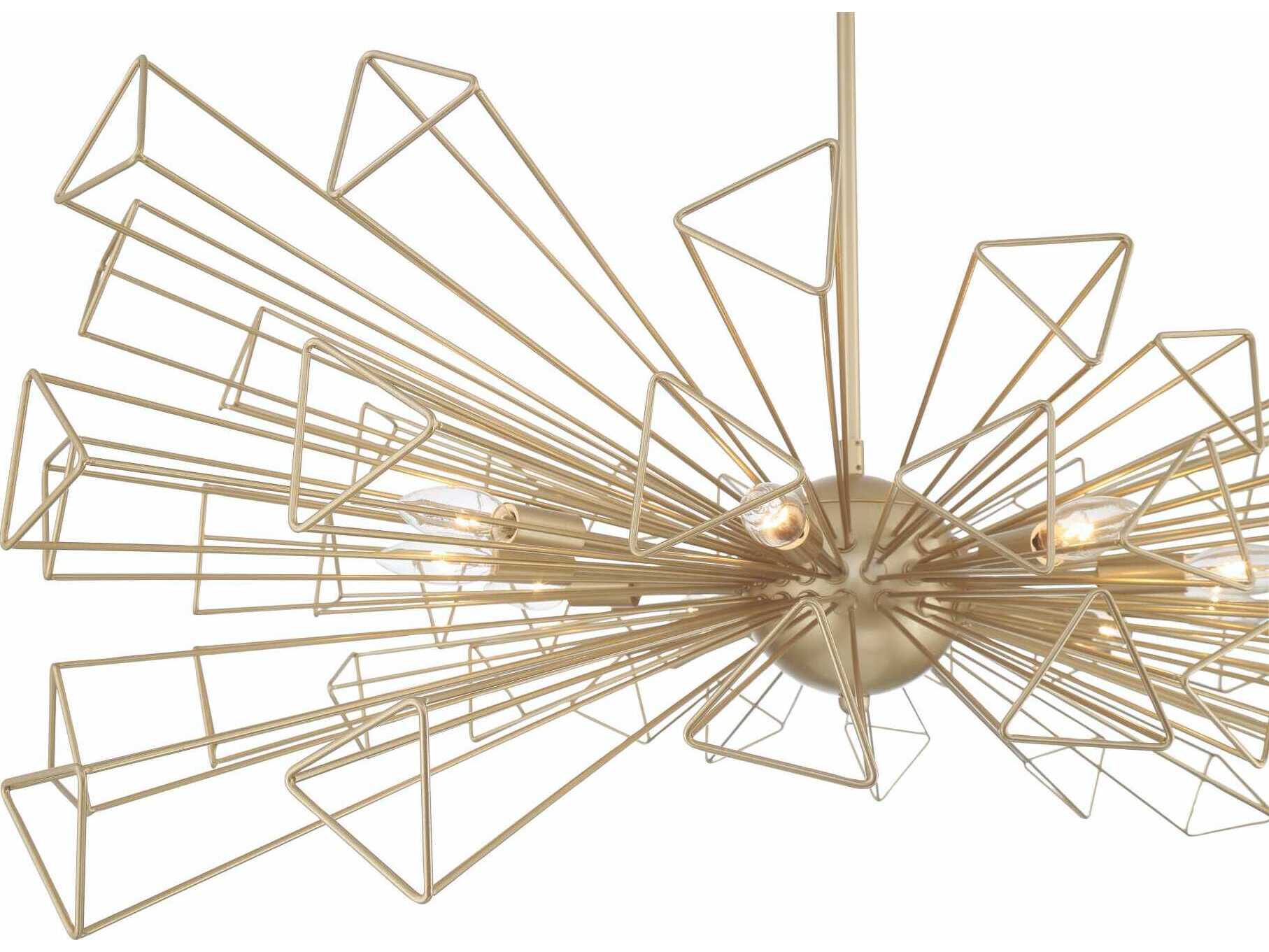 Eurofase Dendelio 10-Light Gold Geometric Sputnik Island Pendant