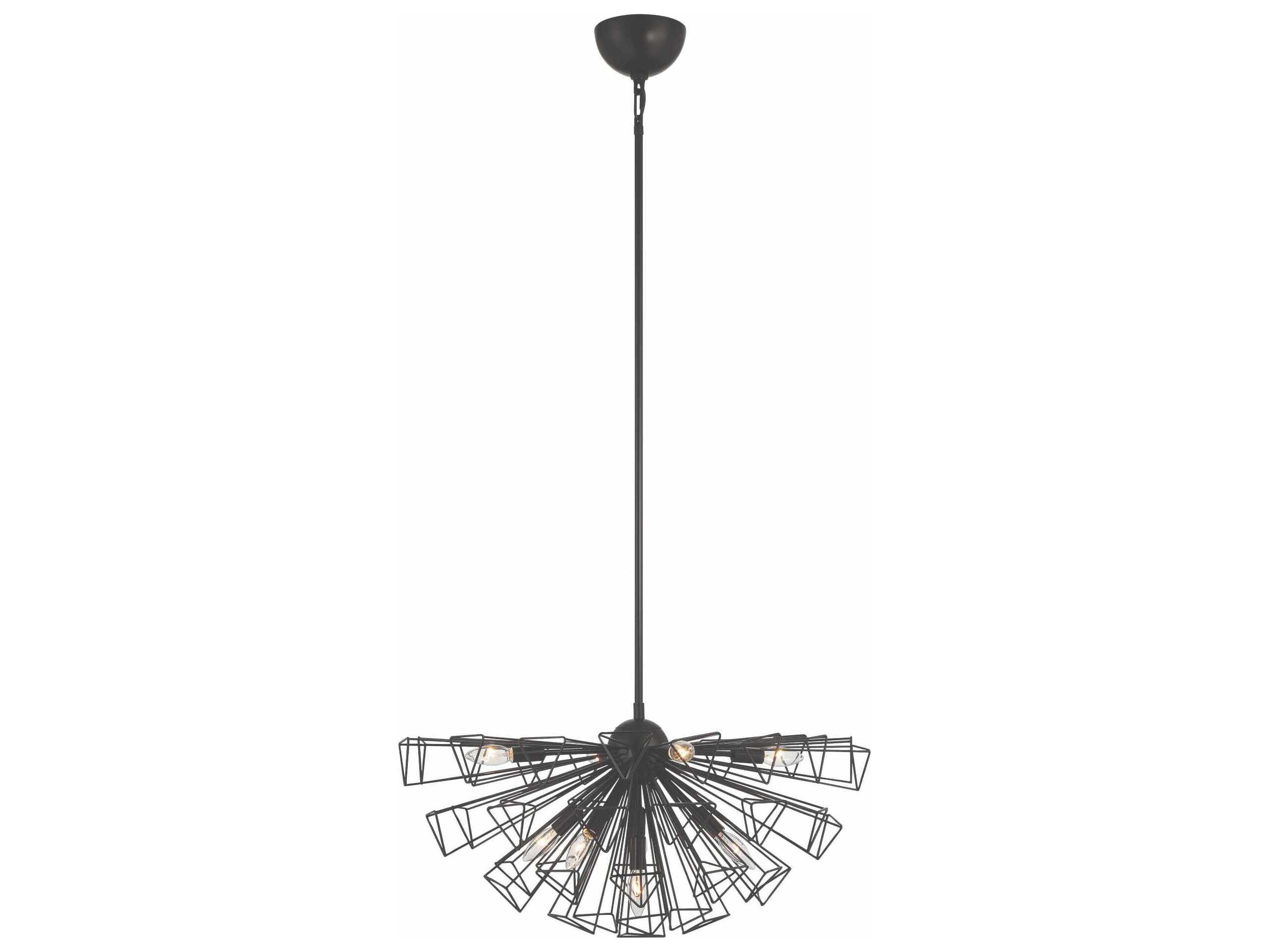 Eurofase Dendelio 9-Light Black Geometric Sputnik Pendant