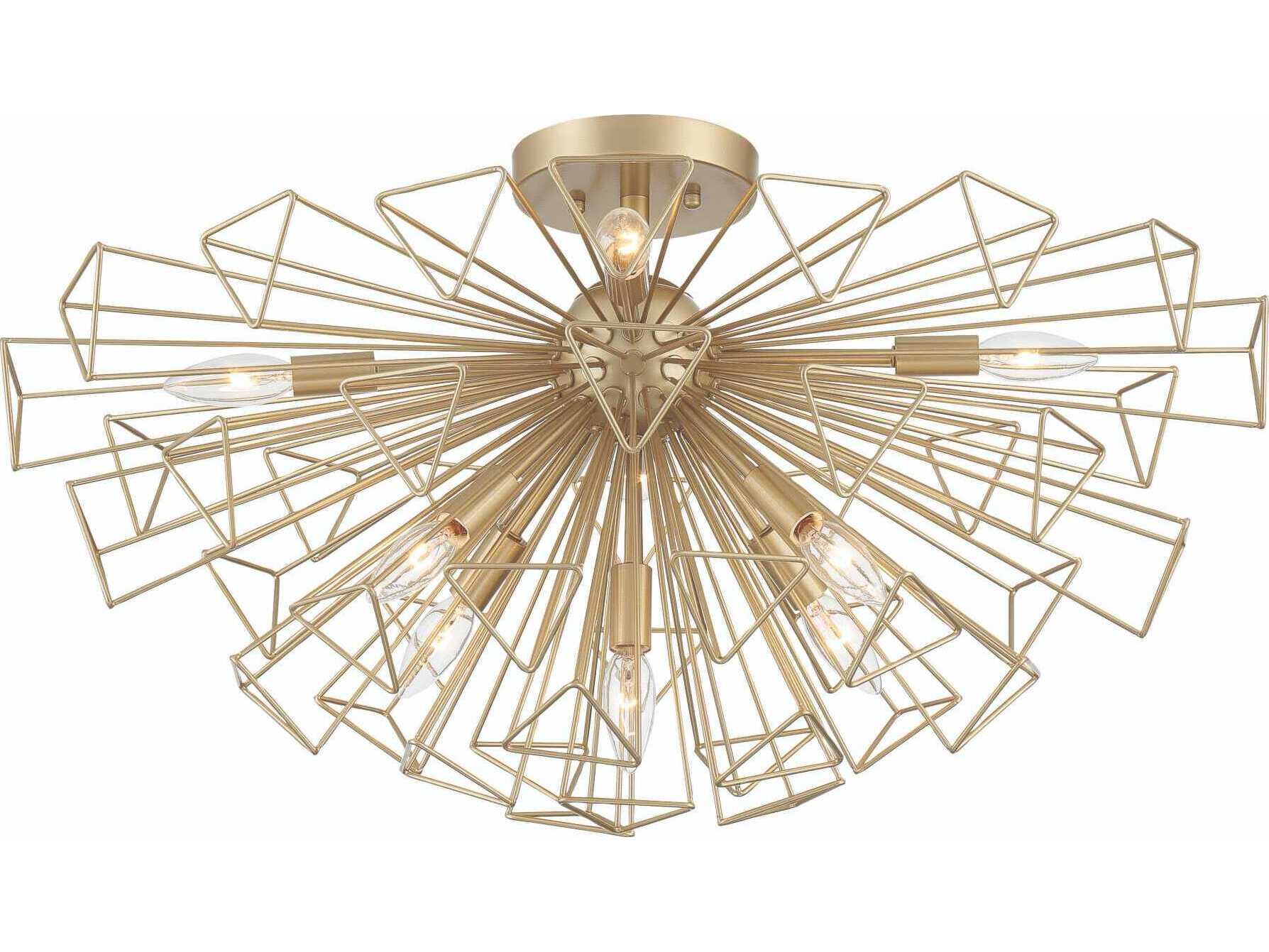 Eurofase Dendelio 9-Light Gold Geometric Sputnik Pendant