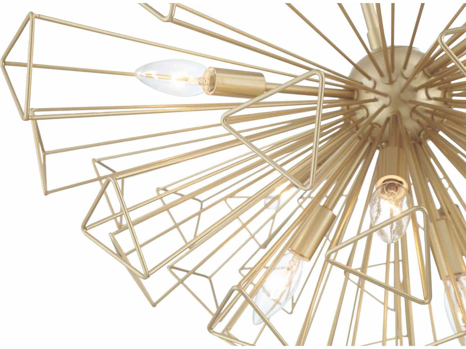 Eurofase Dendelio 9-Light Gold Geometric Sputnik Pendant
