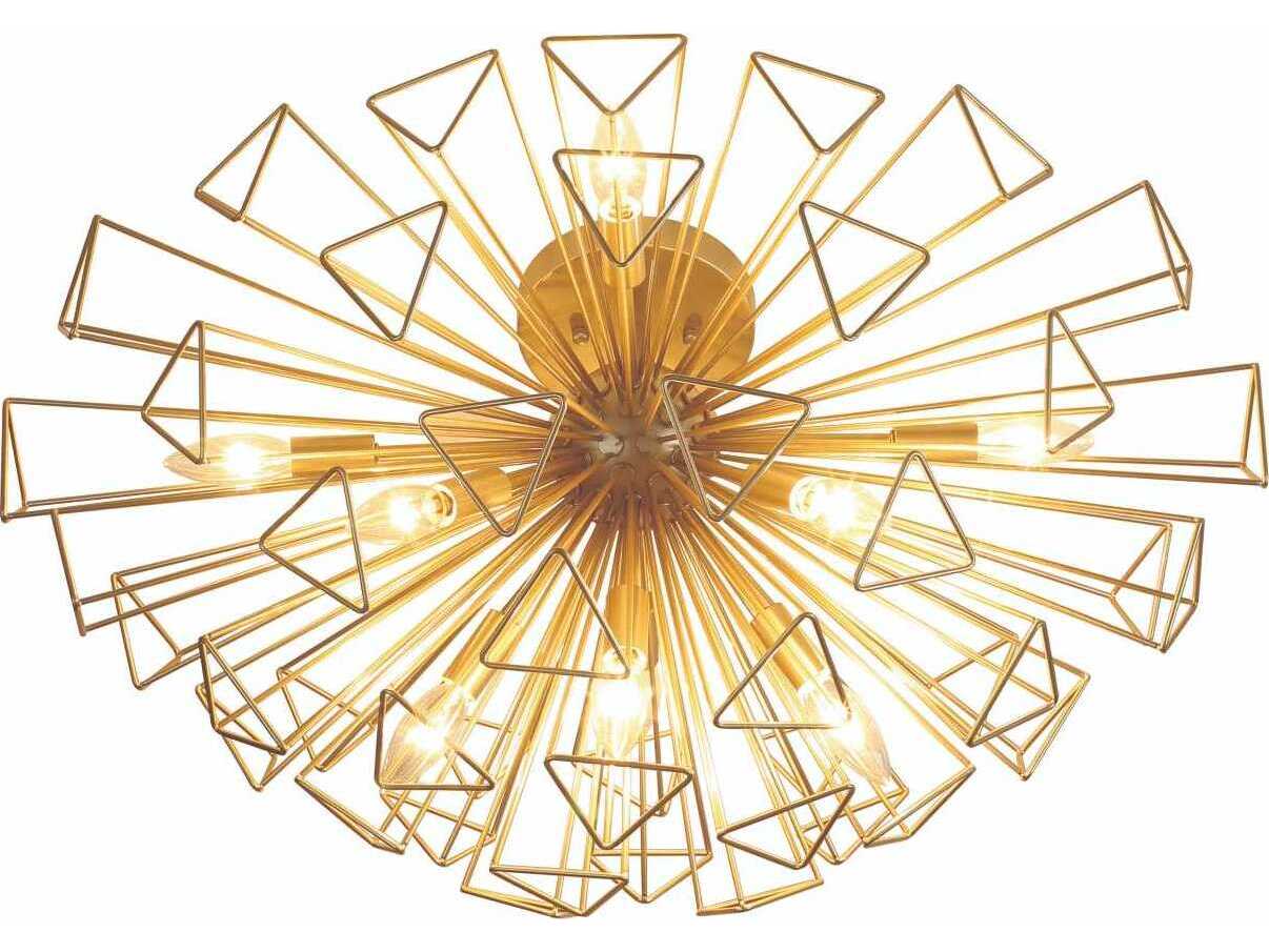 Eurofase Dendelio 9-Light Gold Geometric Sputnik Pendant