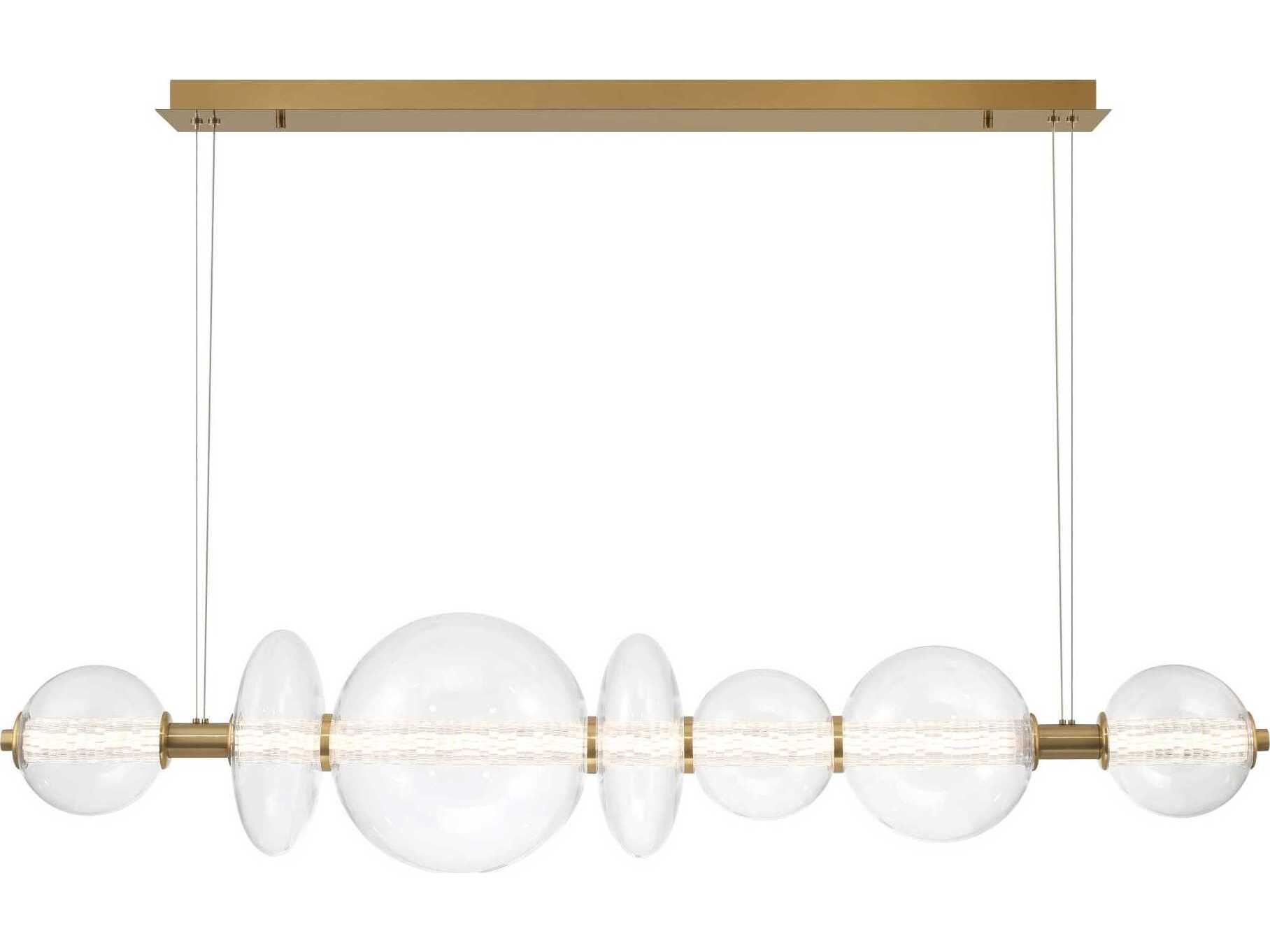 Eurofase Atomo 1-Light Gold Globe Geometric Island Pendant