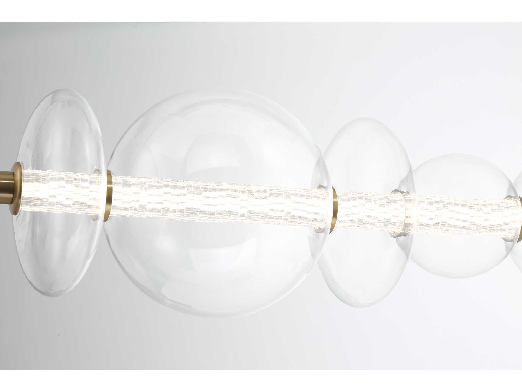 Eurofase Atomo 1-Light Gold Globe Geometric Island Pendant