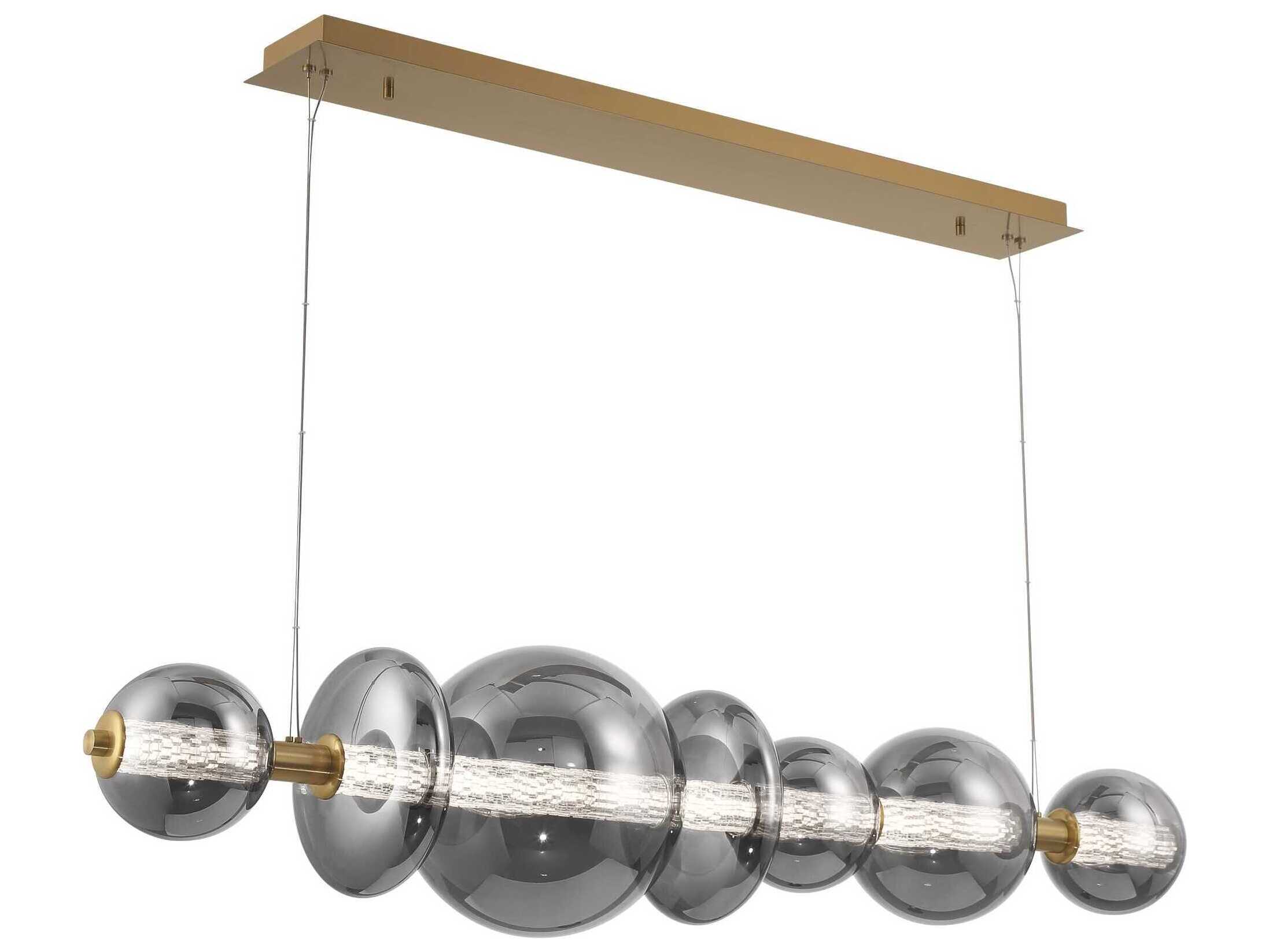 Eurofase Atomo 1-Light Gold Globe Geometric Island Pendant