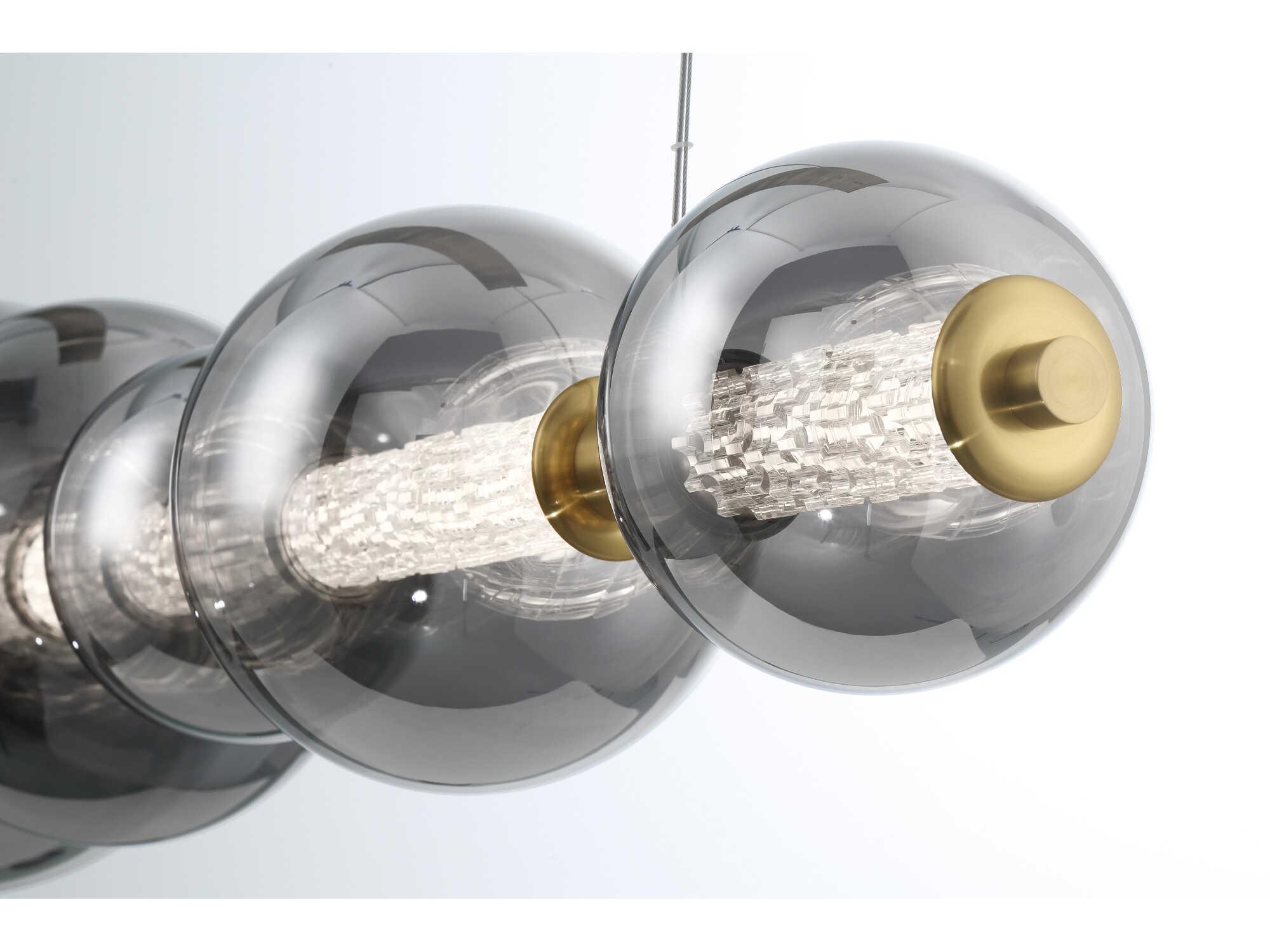 Eurofase Atomo 1-Light Gold Globe Geometric Island Pendant