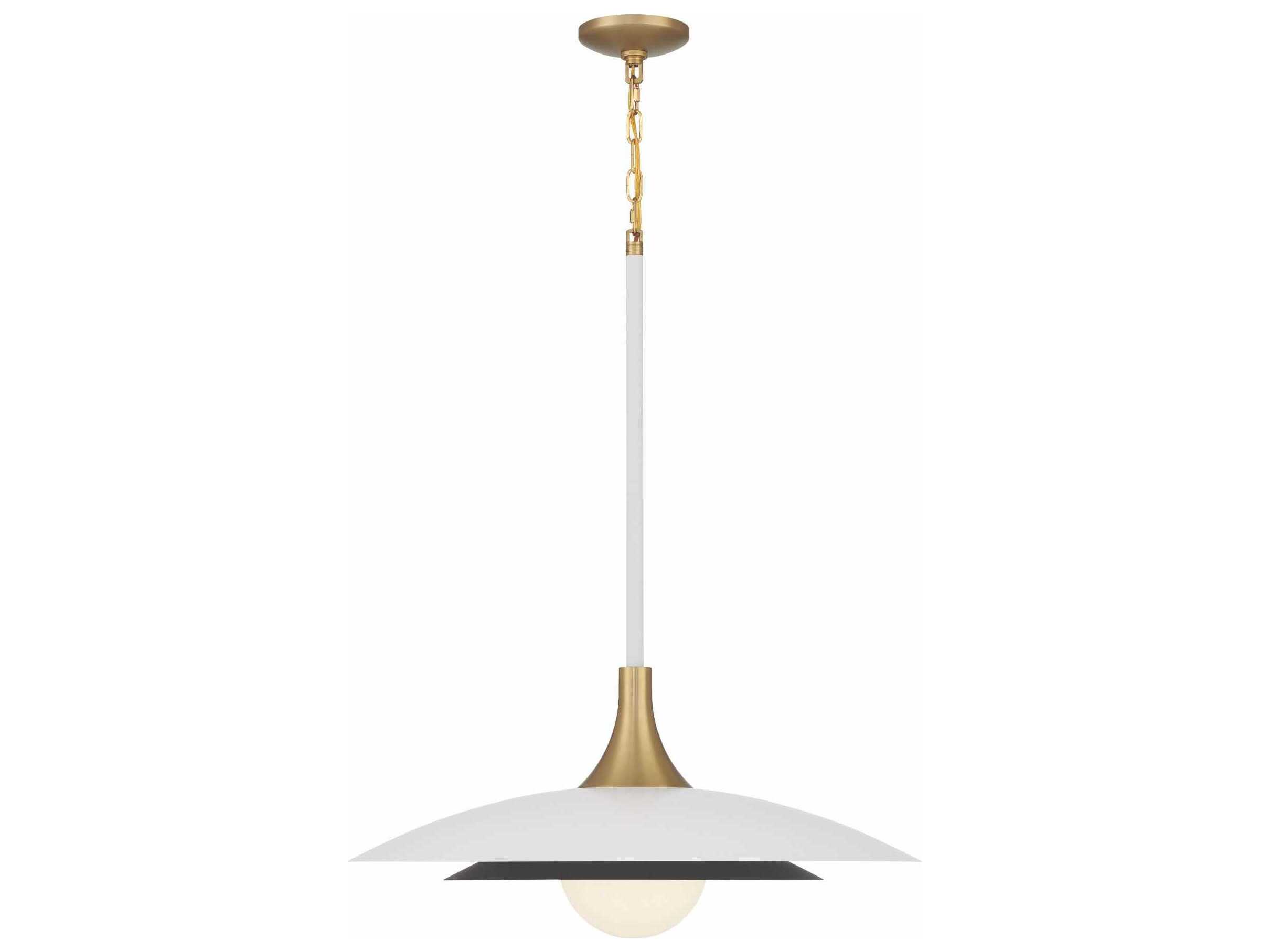 Eurofase Welsh 1-Light White Dome Pendant