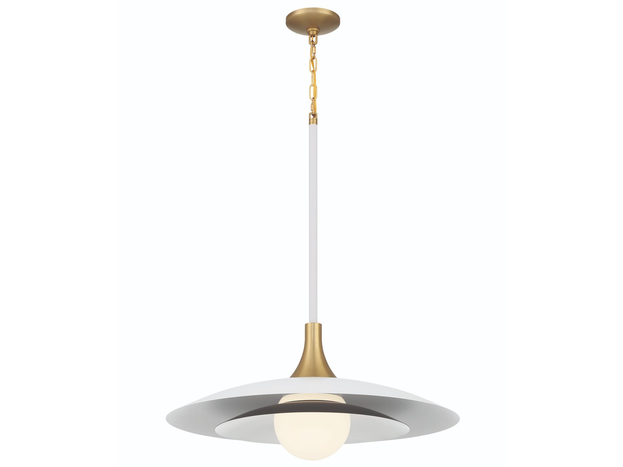 Eurofase Welsh 1-Light White Dome Pendant