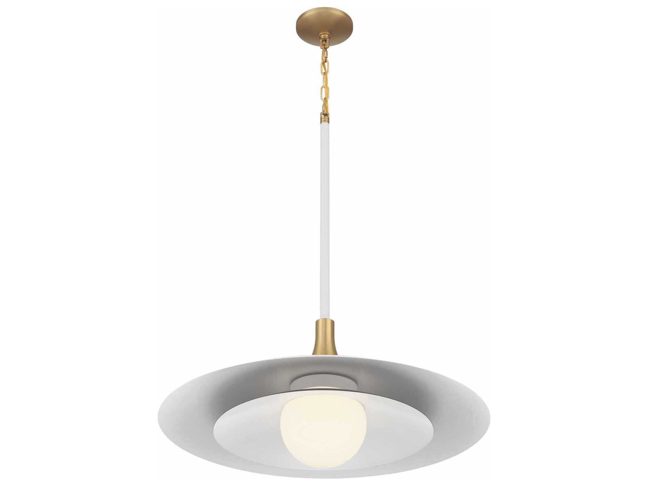 Eurofase Welsh 1-Light White Dome Pendant