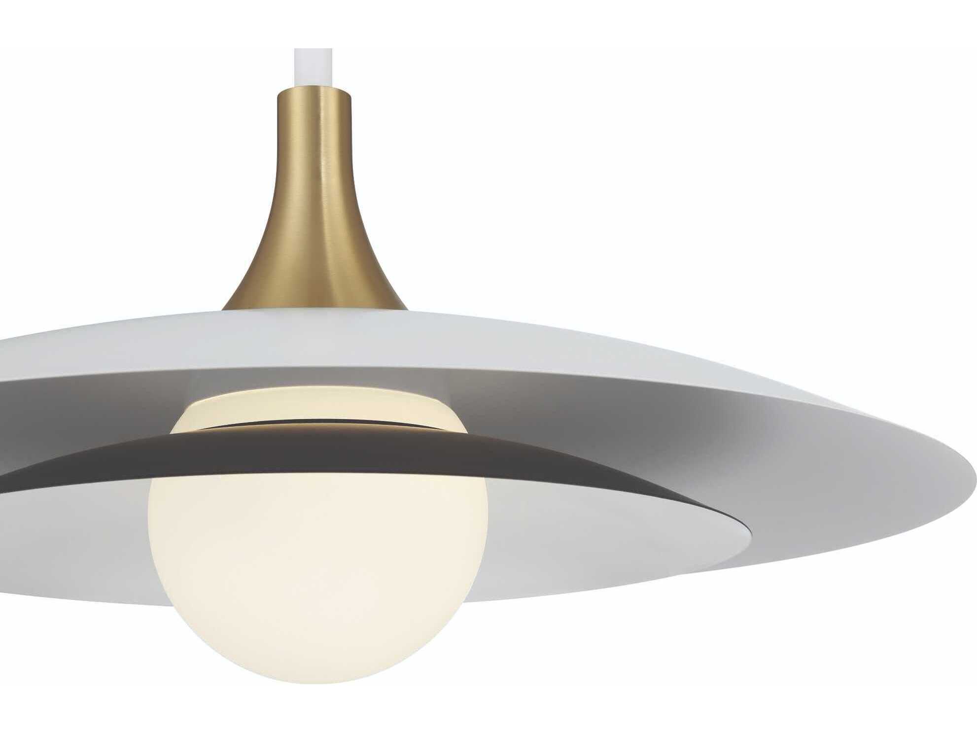 Eurofase Welsh 1-Light White Dome Pendant