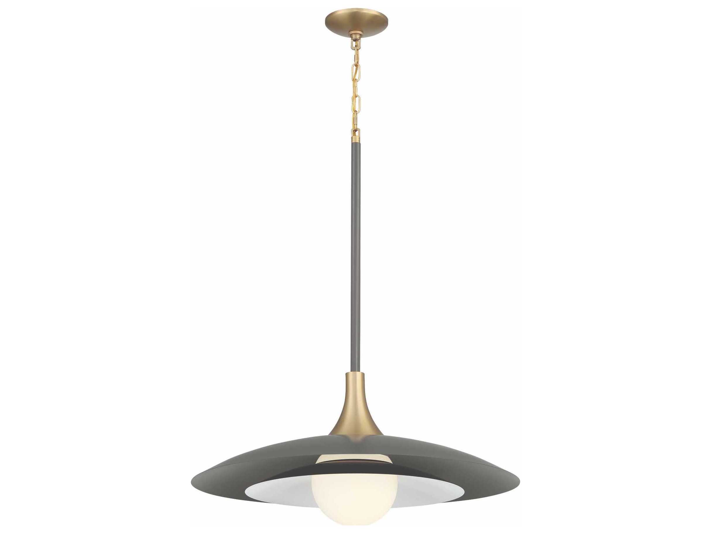 Eurofase Welsh 1-Light Gray Dome Pendant