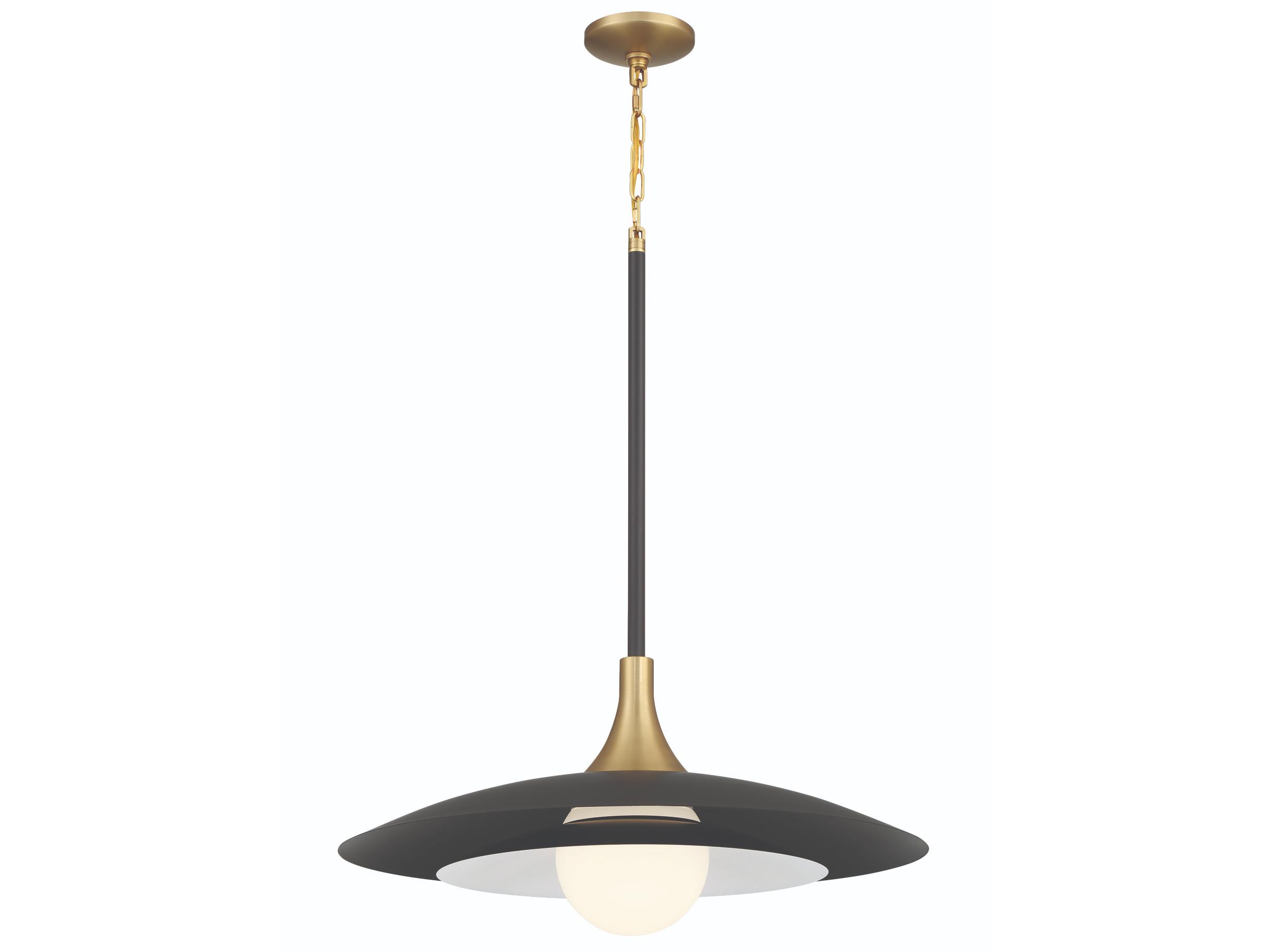 Eurofase Welsh 1-Light Black Dome Pendant