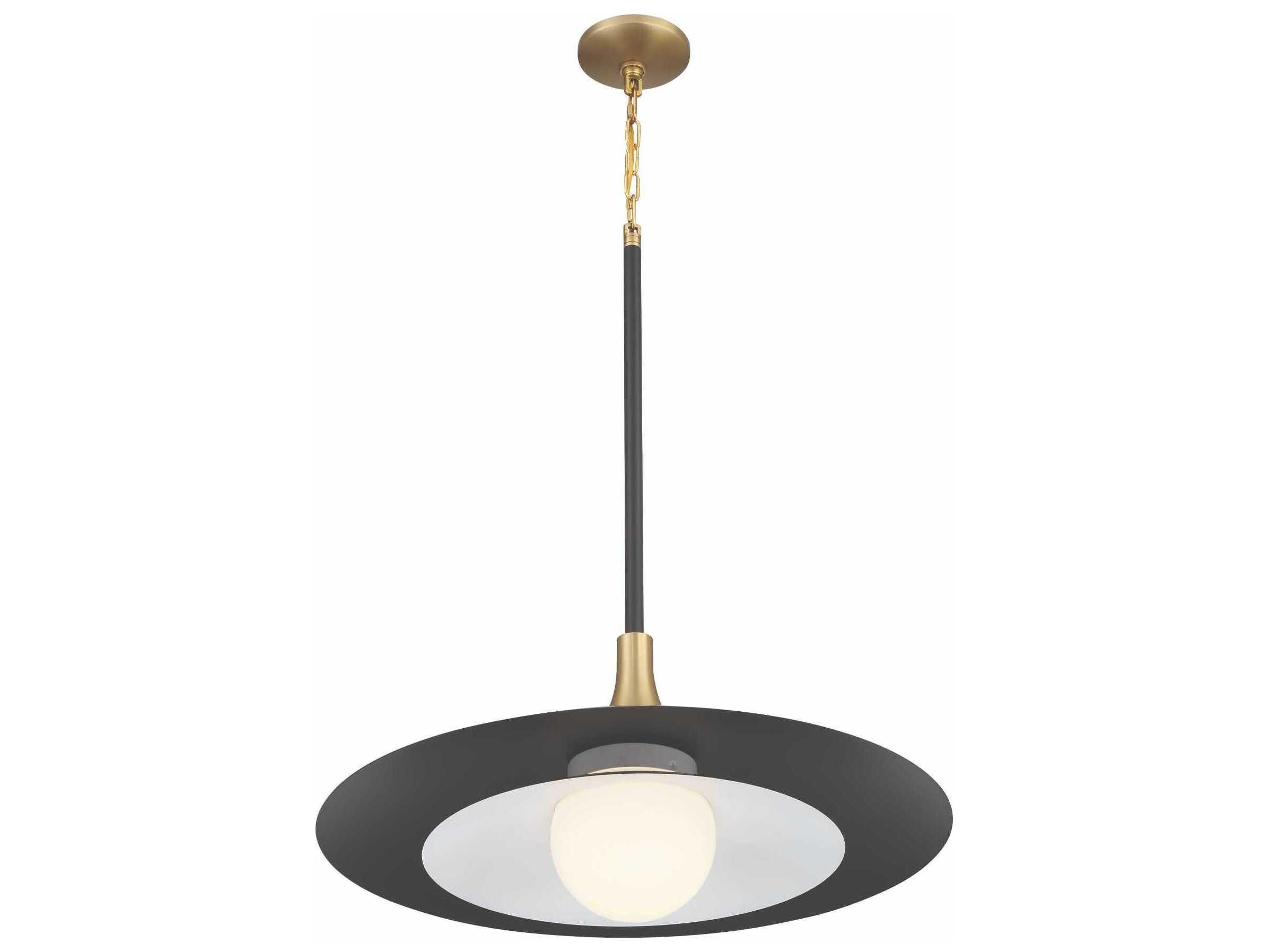 Eurofase Welsh 1-Light Black Dome Pendant