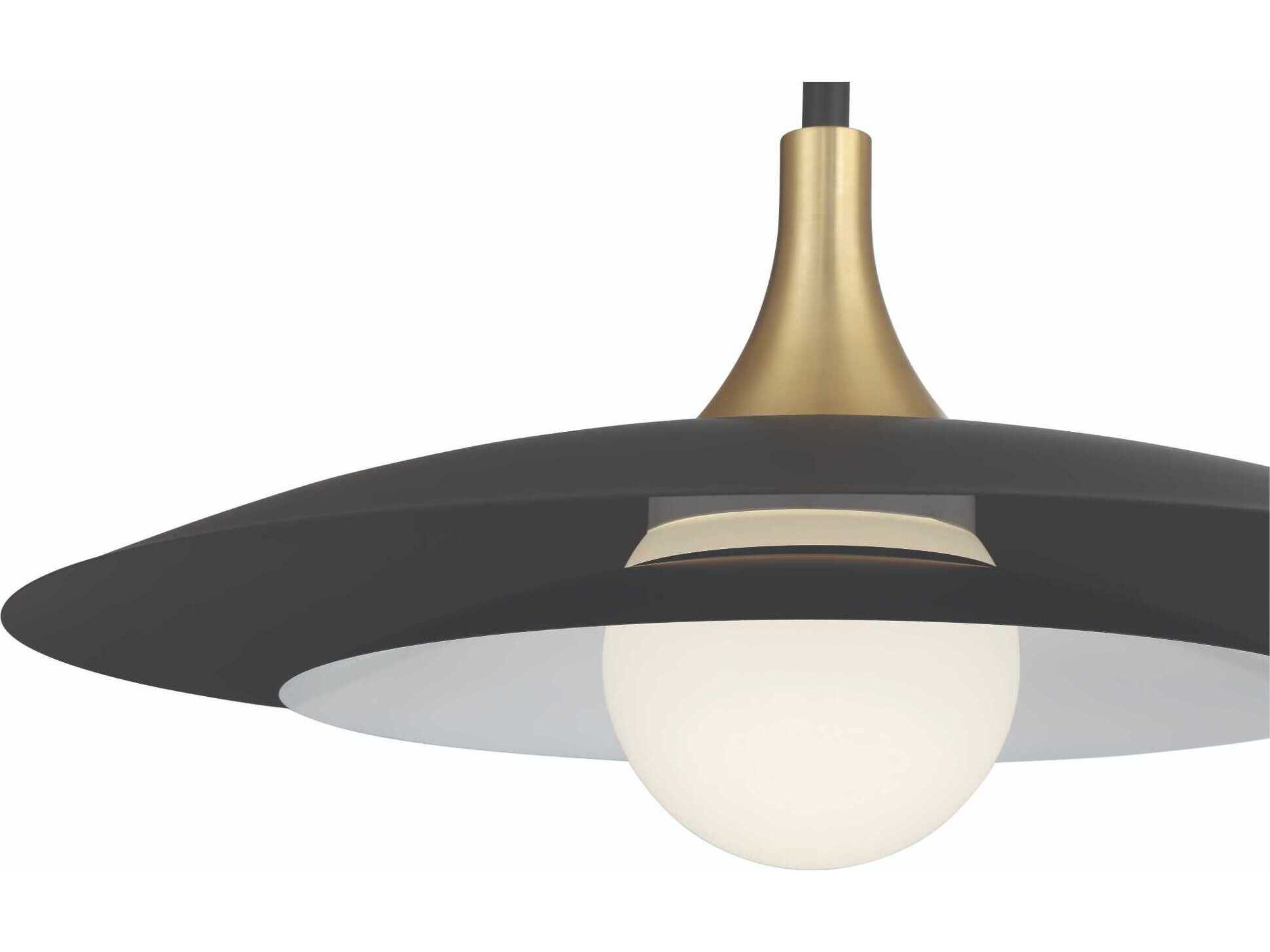 Eurofase Welsh 1-Light Black Dome Pendant