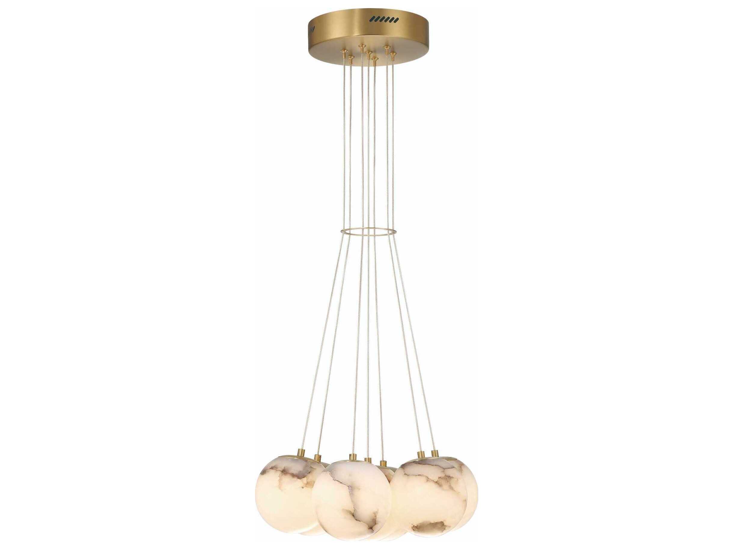 Eurofase Kepler 7-Light Gold Globe Pendant