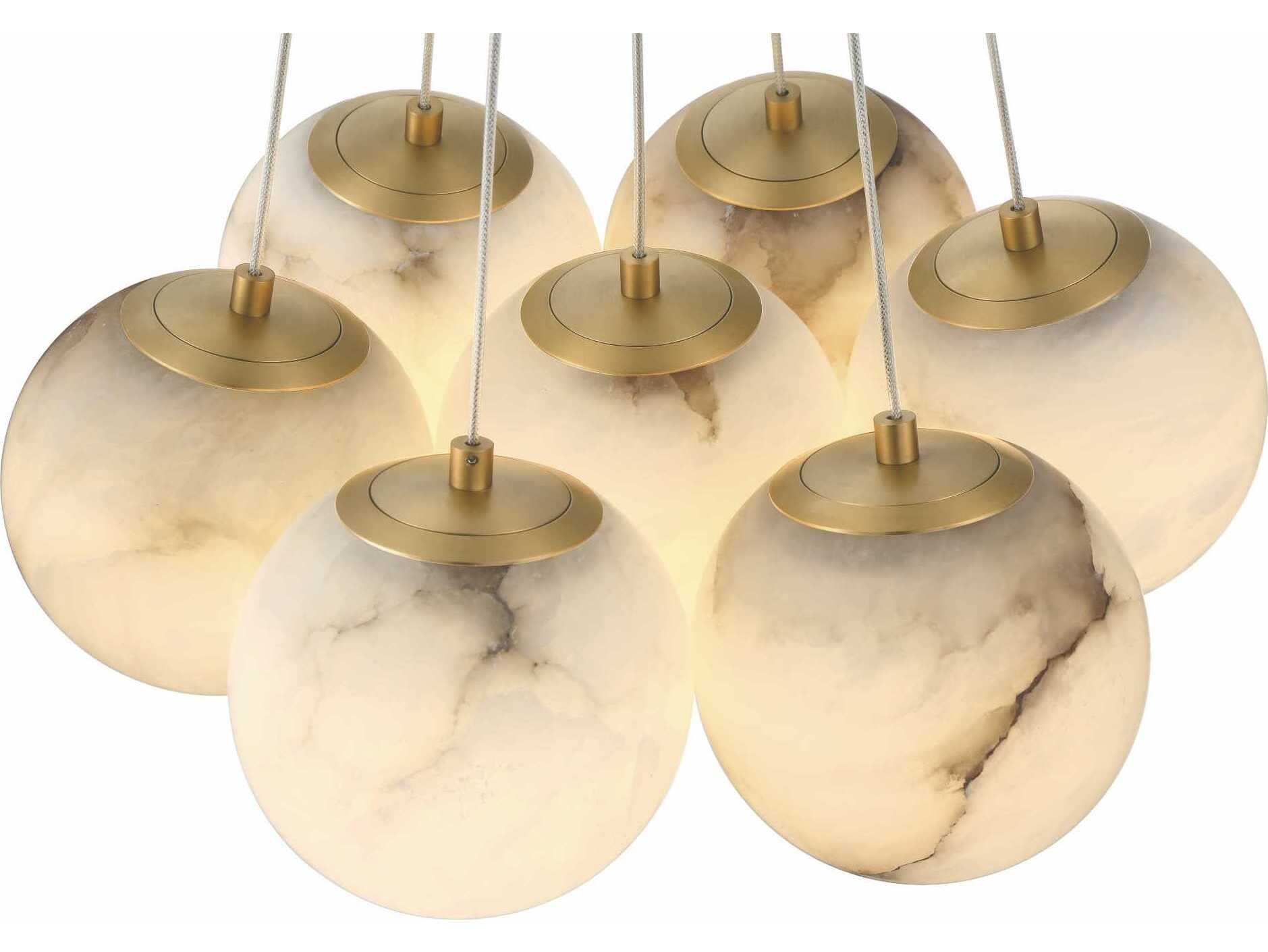 Eurofase Kepler 7-Light Gold Globe Pendant
