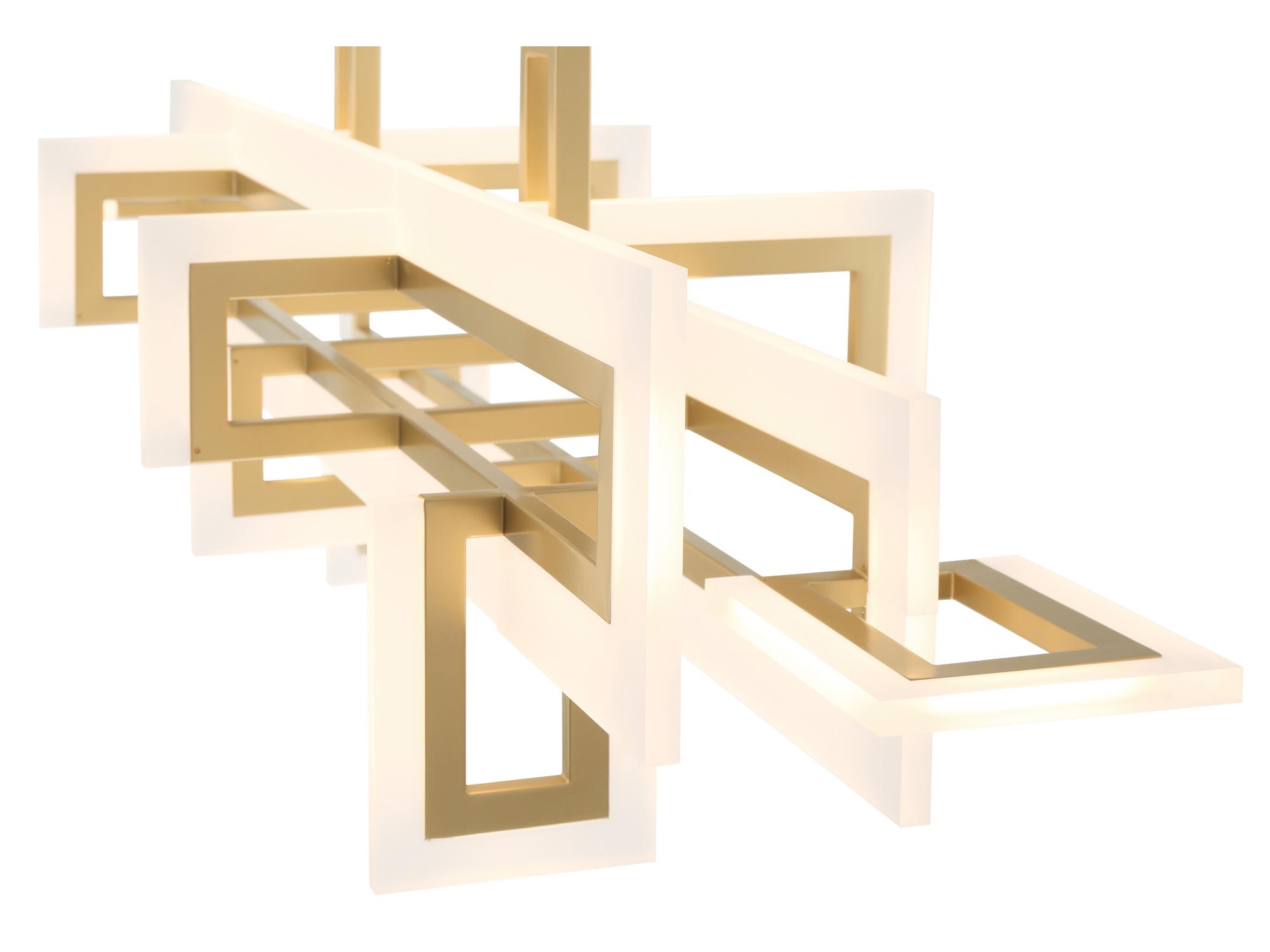 Eurofase Inizio 1-Light Gold Geometric Linear Island Pendant