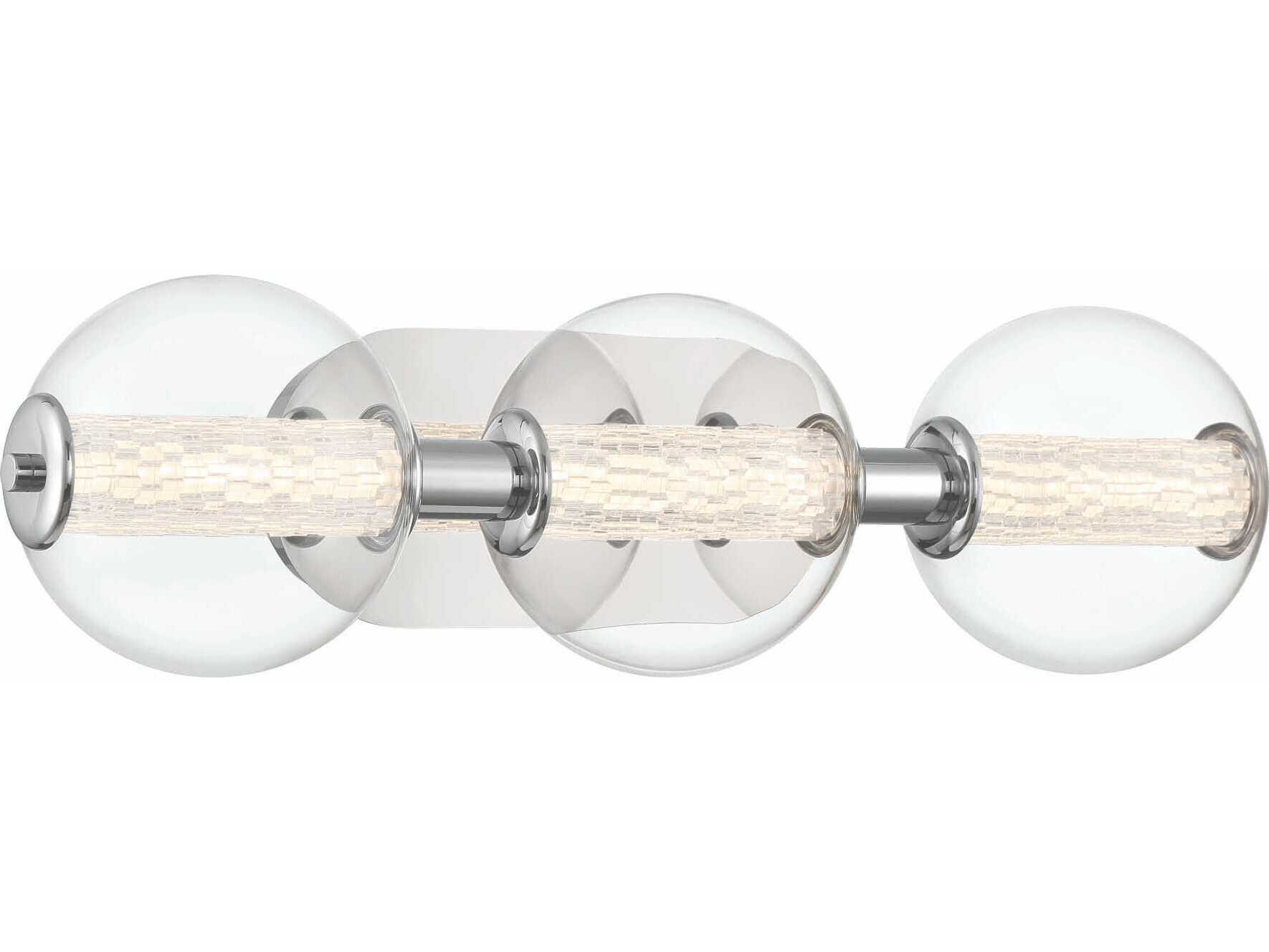 Eurofase Atomo 3-Light Chrome Vanity Light