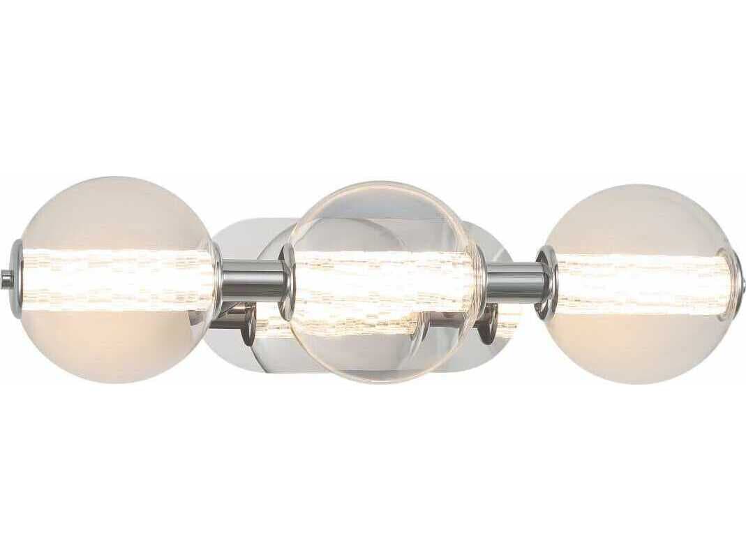 Eurofase Atomo 3-Light Chrome Vanity Light