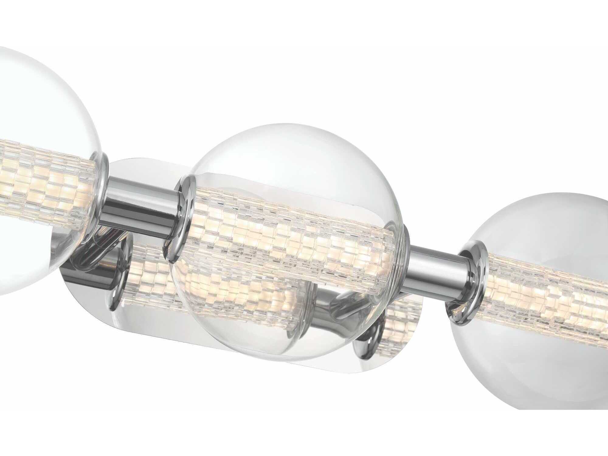 Eurofase Atomo 3-Light Chrome Vanity Light