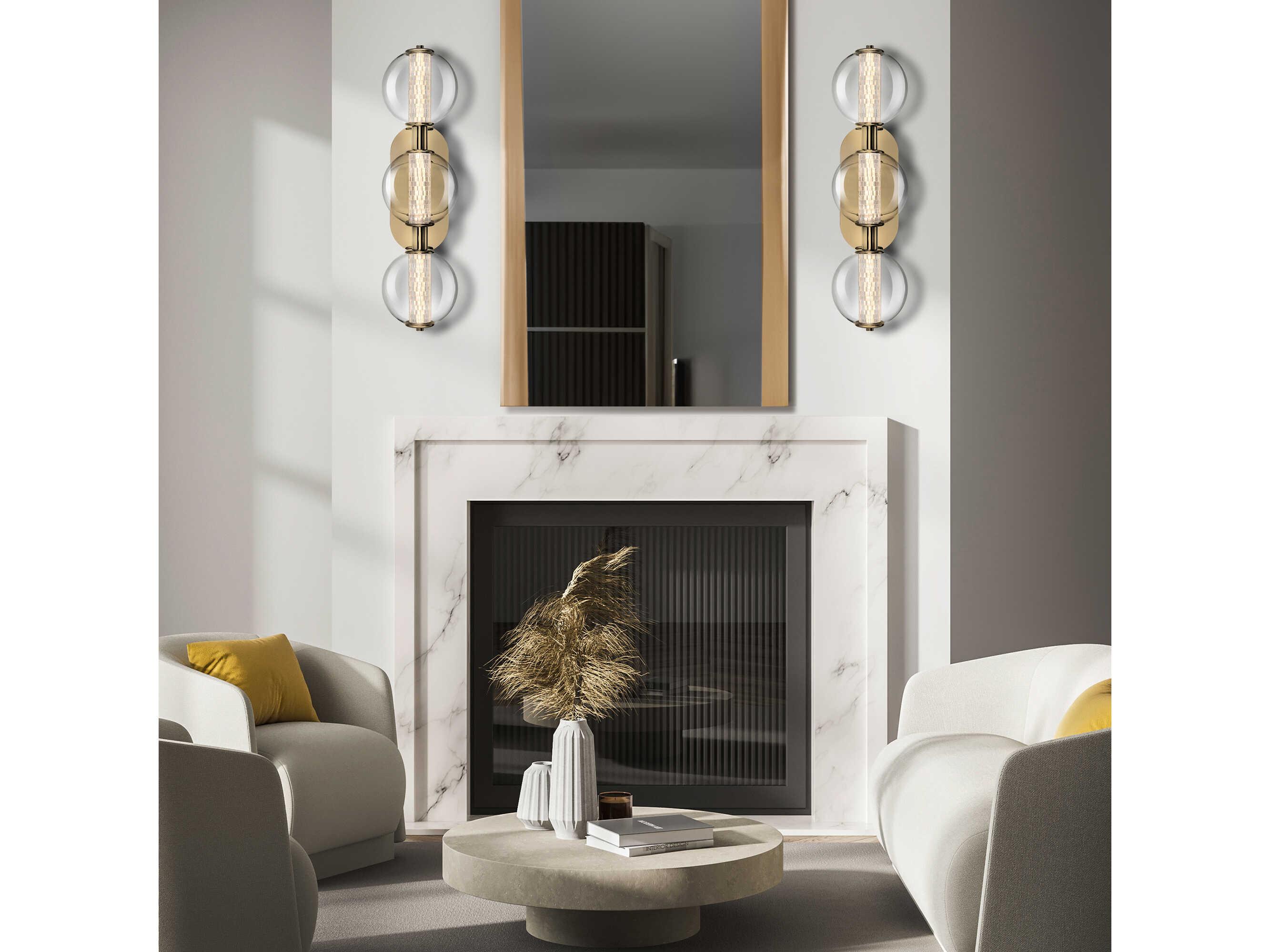 Eurofase Atomo 3-Light Gold Vanity Light