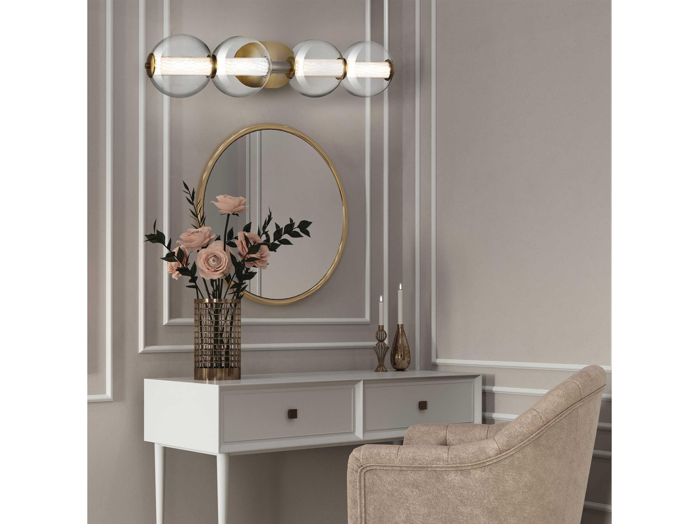 Eurofase Atomo 4-Light Gold Vanity Light