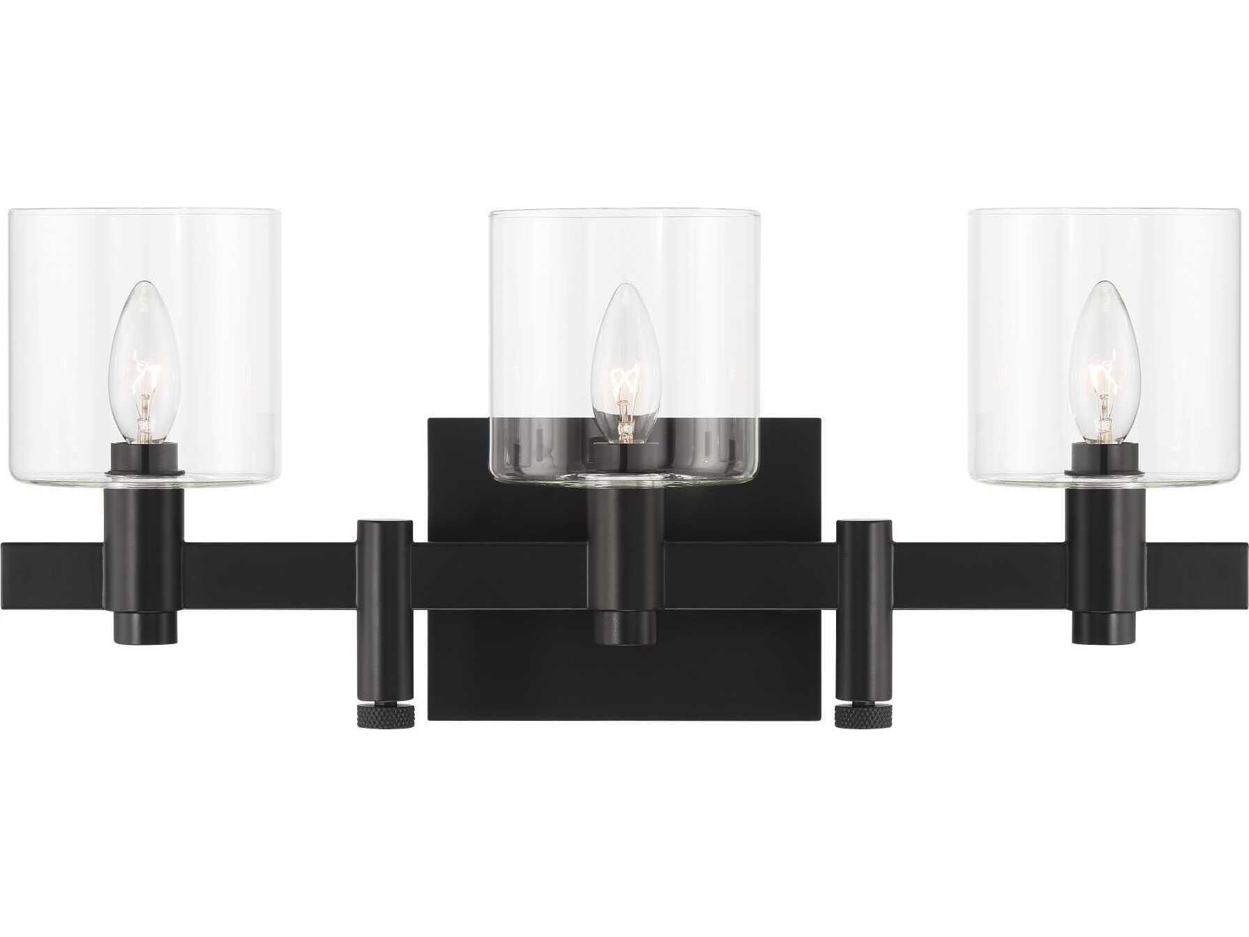 Eurofase Decato 3-Light Black Vanity Light