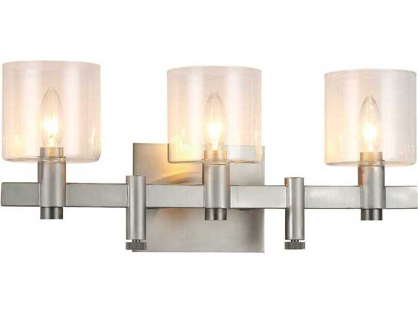 Eurofase Decato 3-Light Nickel Vanity Light