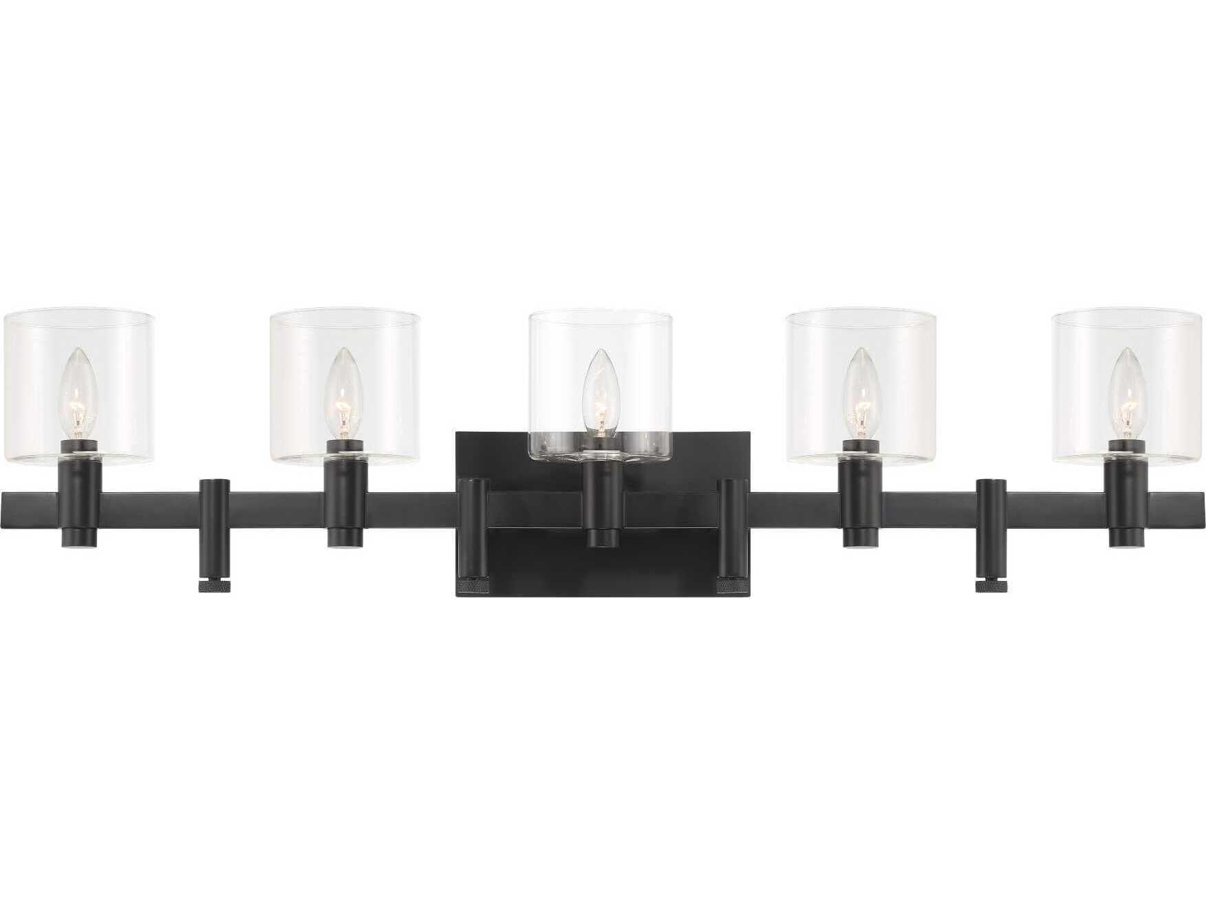 Eurofase Decato 5-Light Black Vanity Light