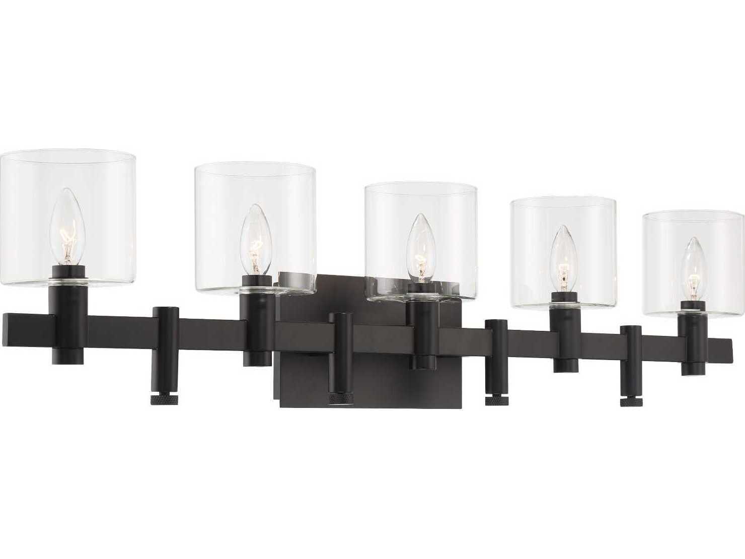 Eurofase Decato 5-Light Black Vanity Light