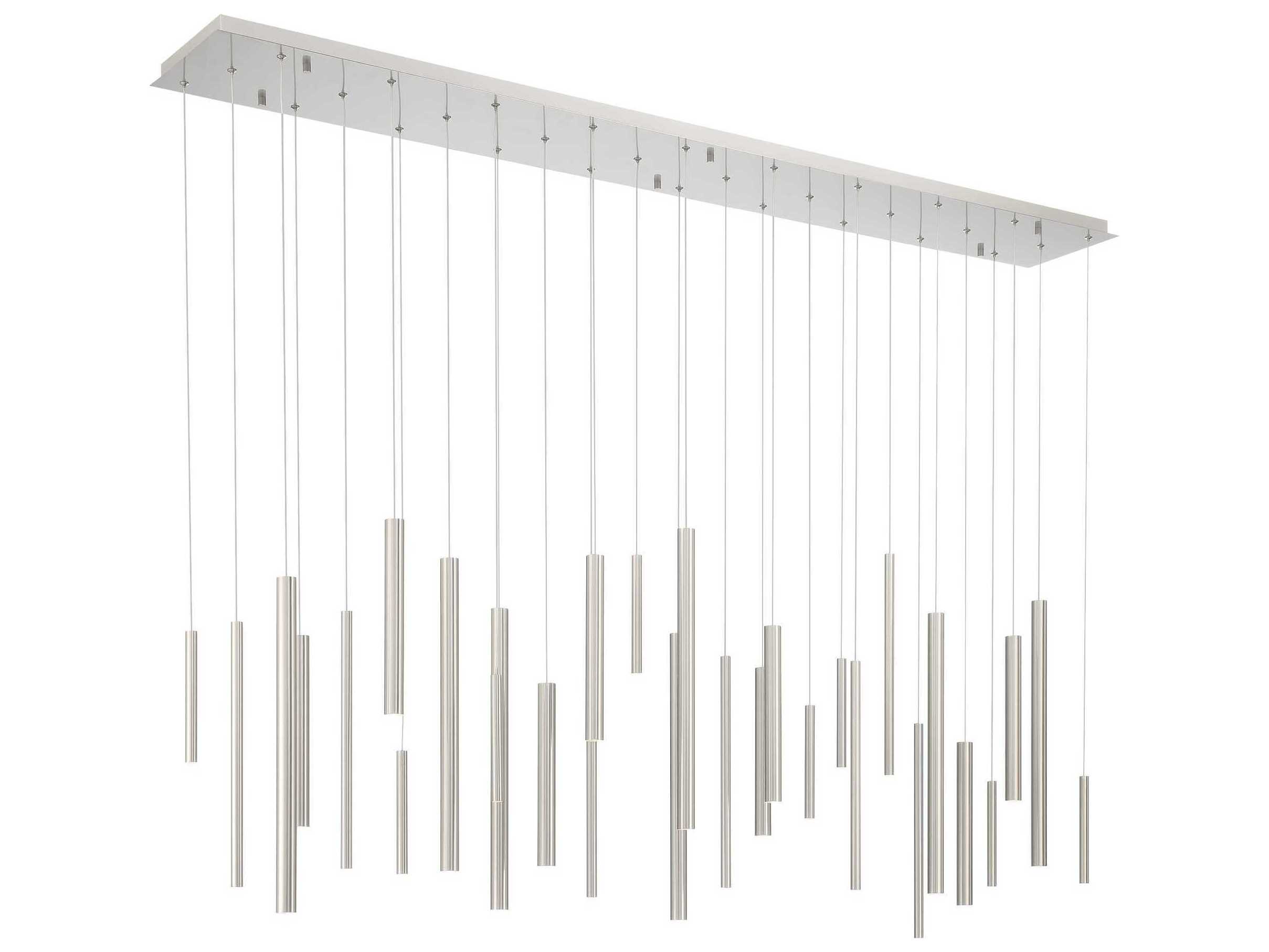 Eurofase Santana 30-Light Nickel Geometric Linear Island Pendant