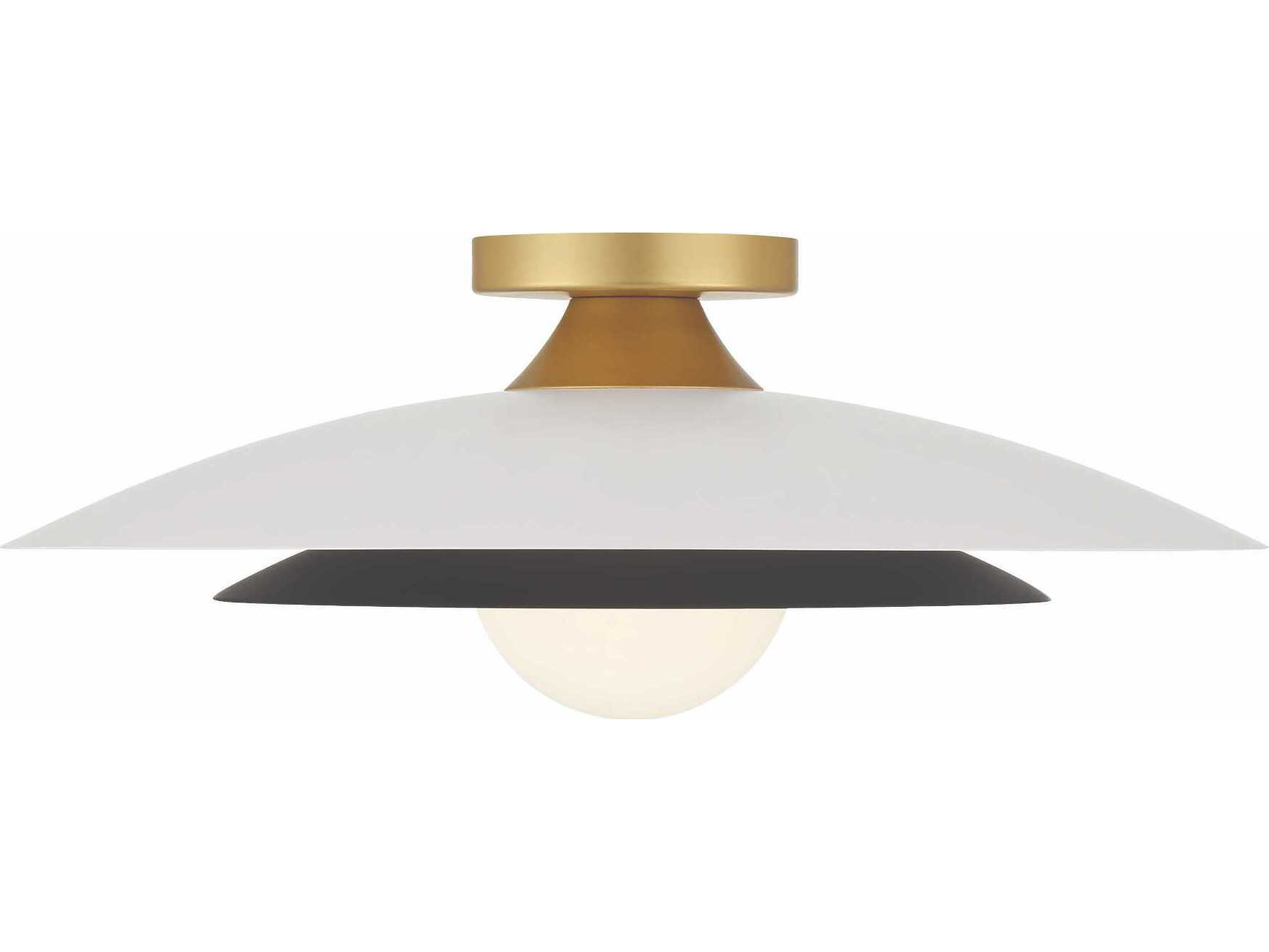 Eurofase Welsh 1-Light White Dome Semi Flush Mount