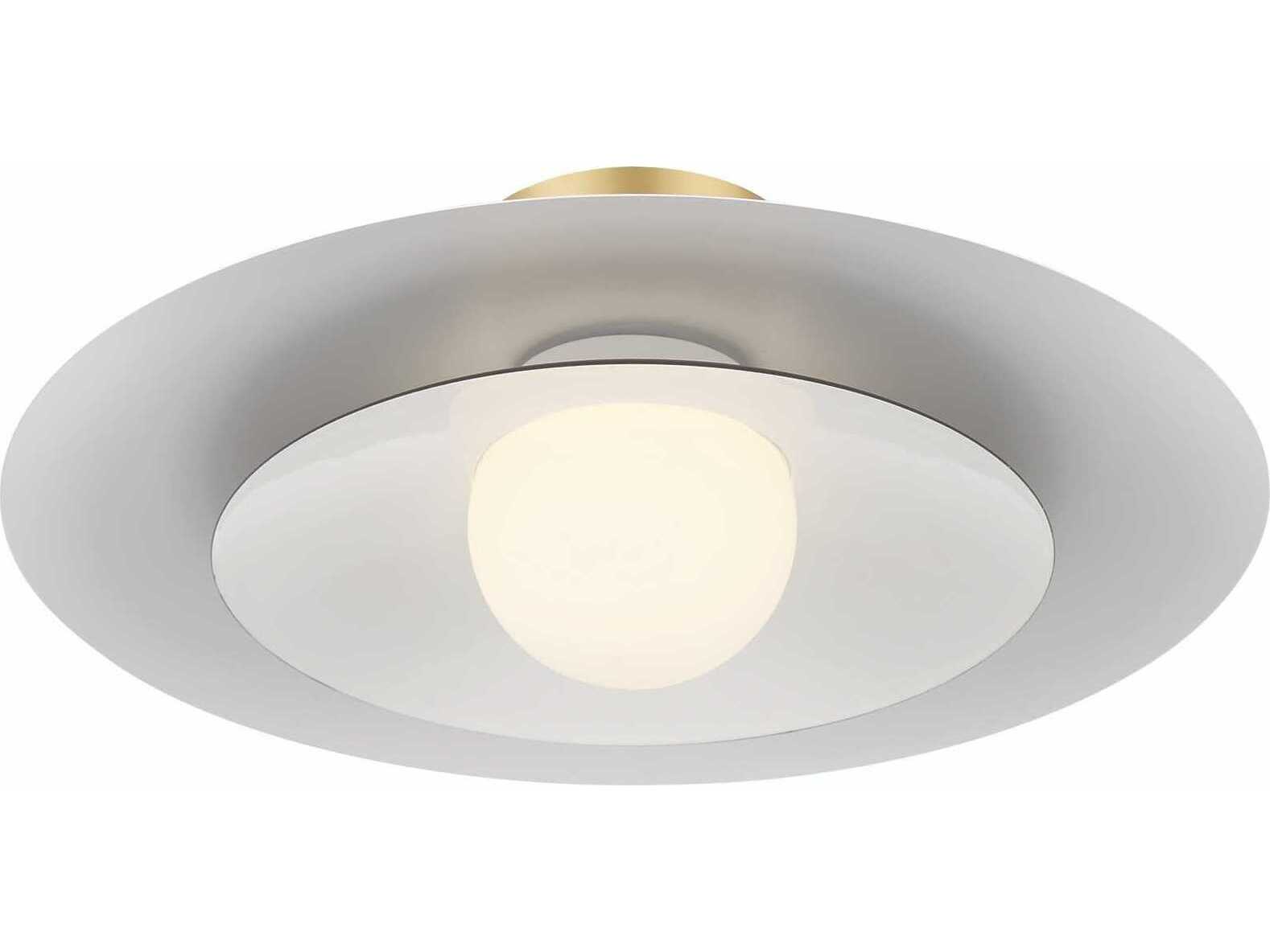 Eurofase Welsh 1-Light White Dome Semi Flush Mount