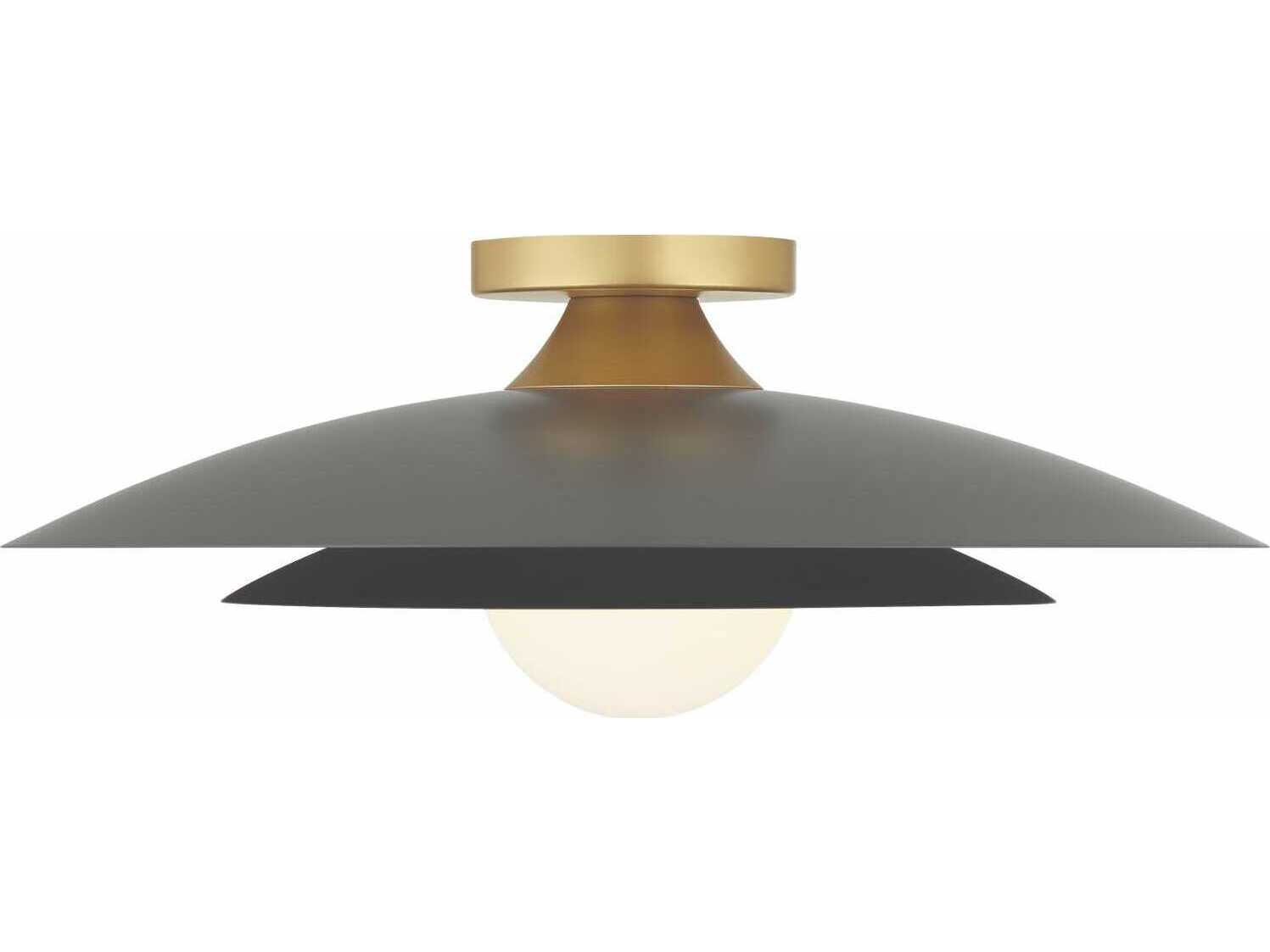 Eurofase Welsh 1-Light Gray Dome Semi Flush Mount
